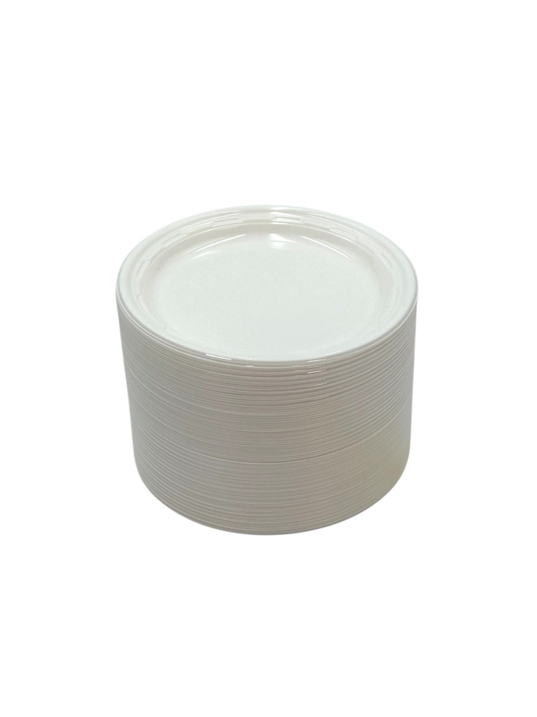 6-inch Round Plastic Plates, Case of 1,000