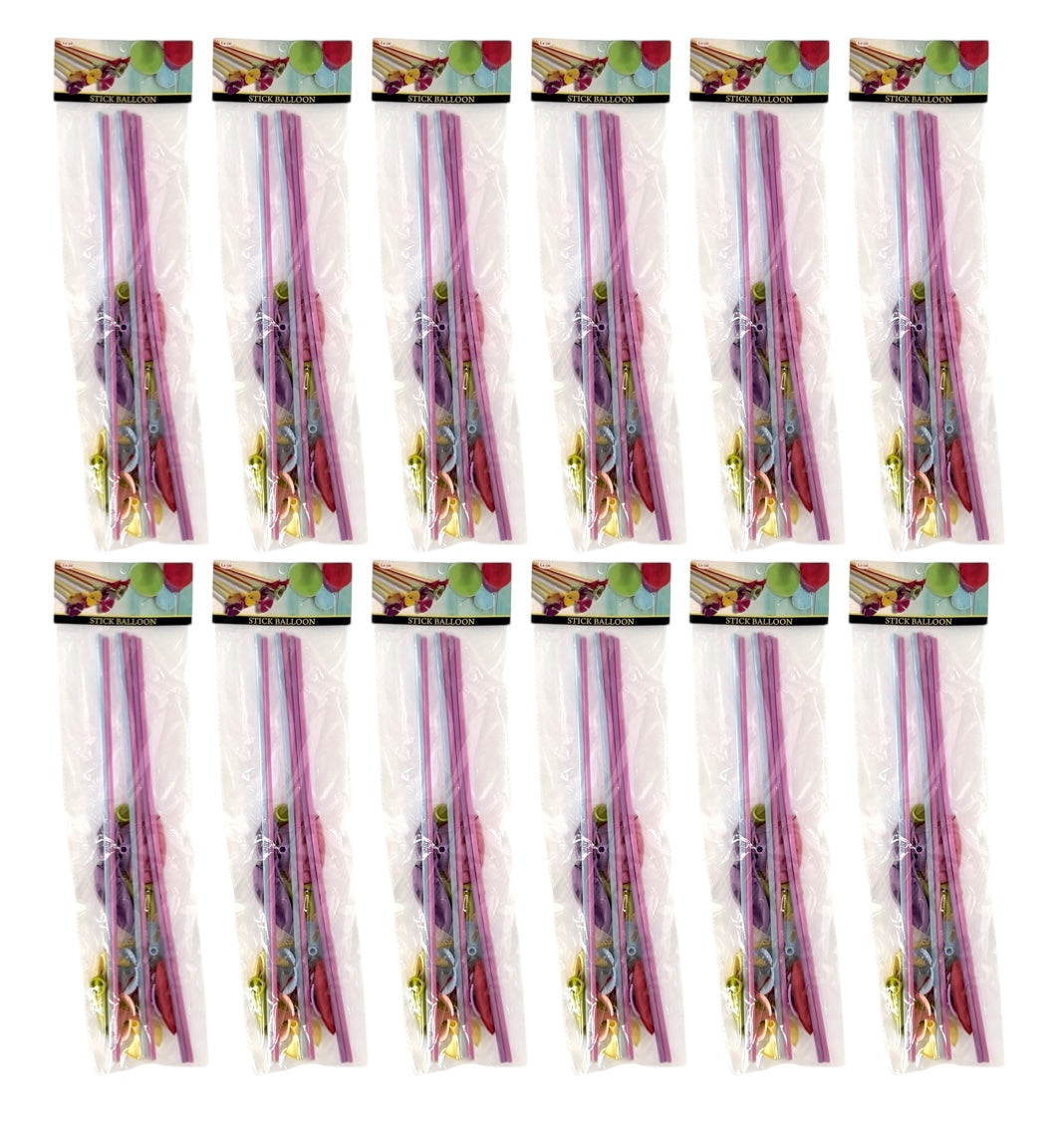 Party Balloons (Stick Balloons), Pack of 72 Balloons