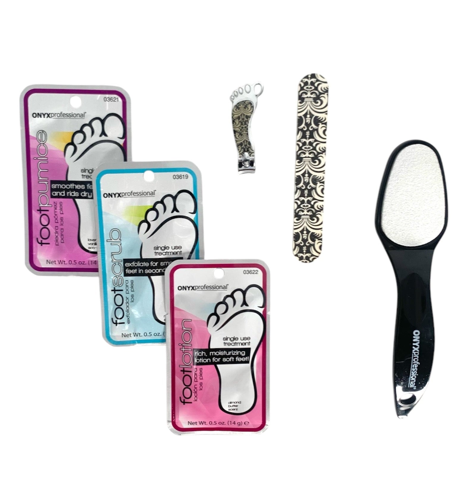 Foot Revitalizing 6 Piece Pedi Kit. Case of 2 kits.