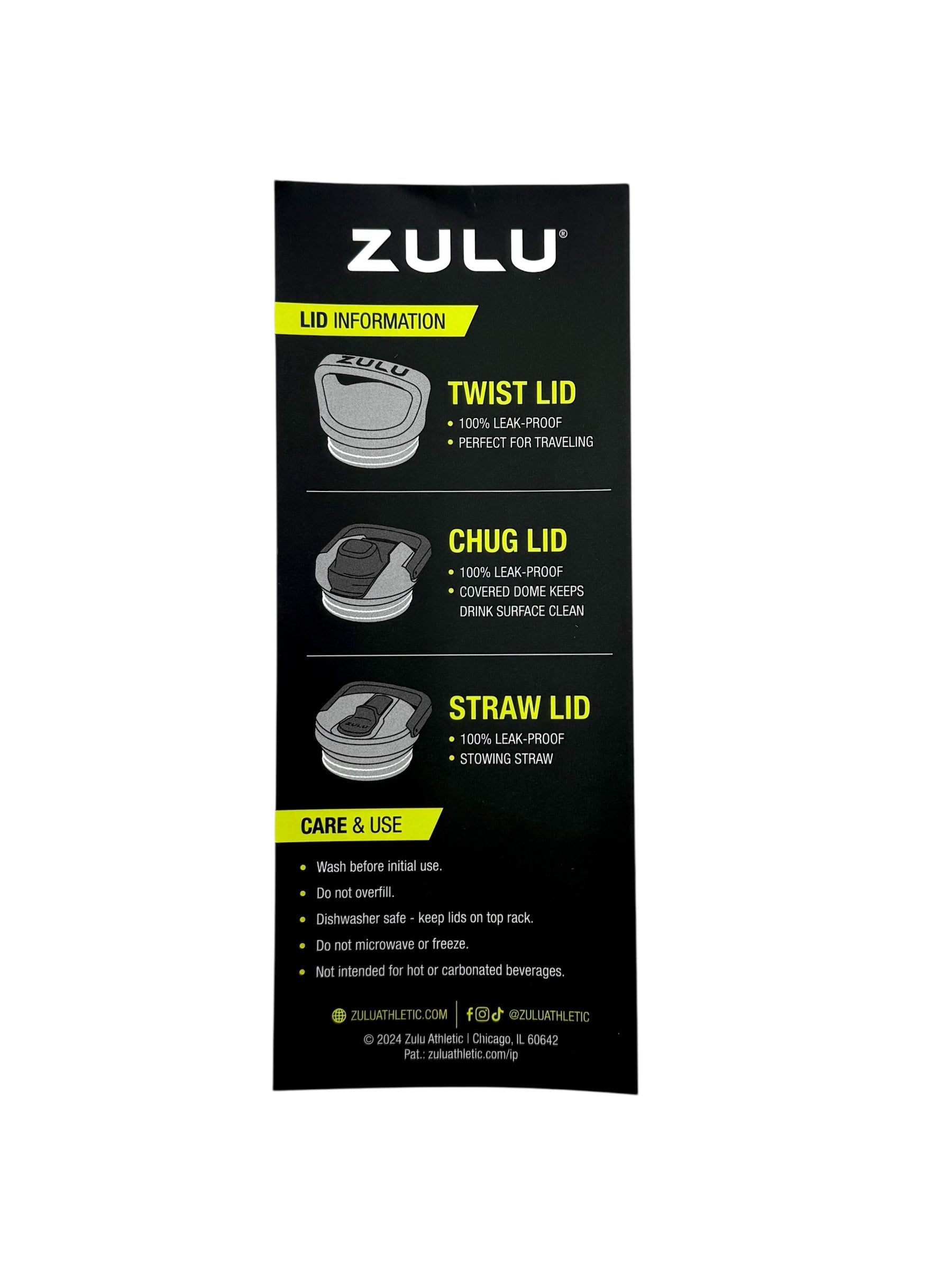 40 oz. Stainless Steel Water Bottle, Zulu Base - Case of 6
