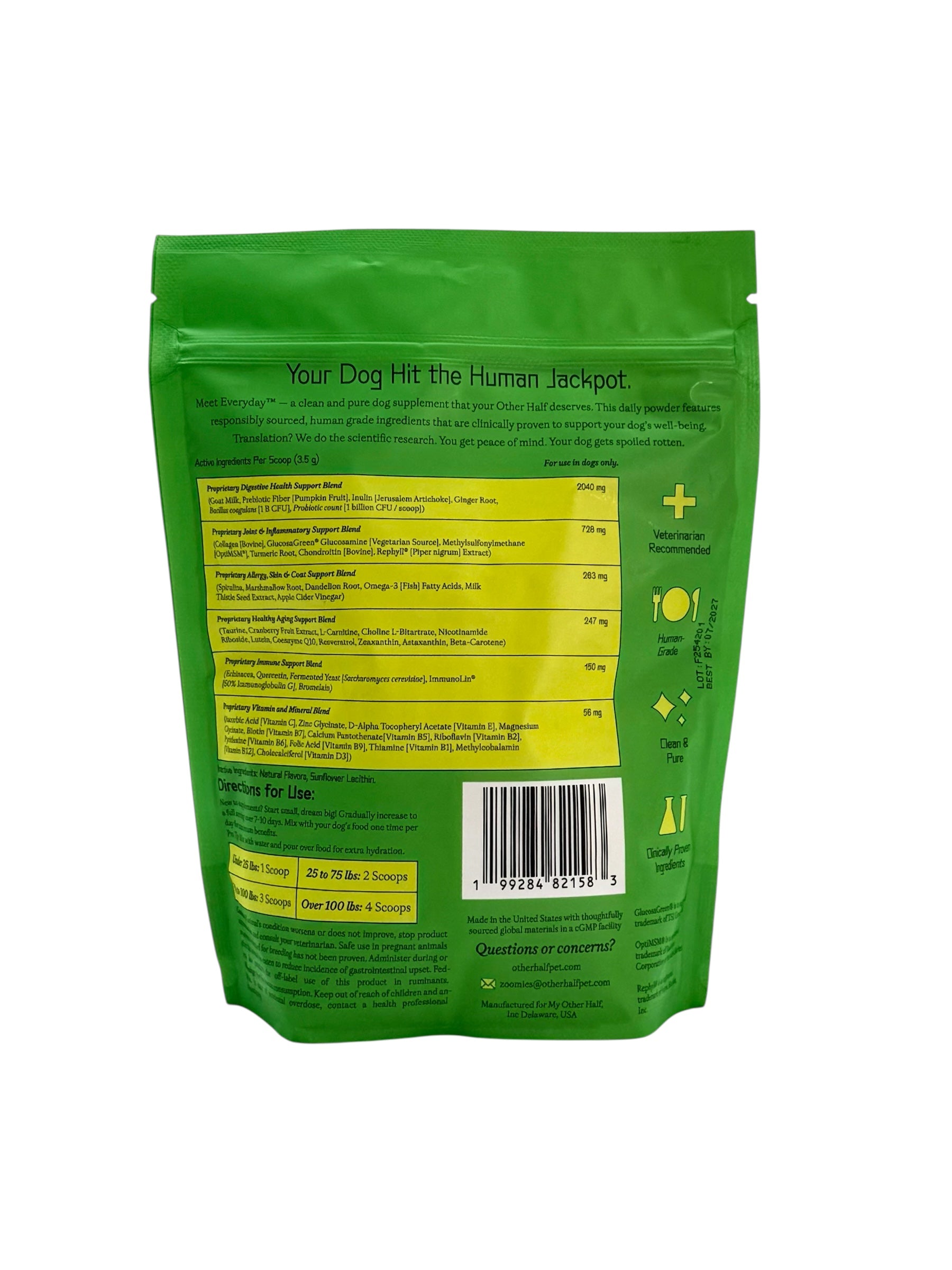 Canine Everyday Health Supplement, Bacon & Pumpkin Flavor - My Other Half Brand