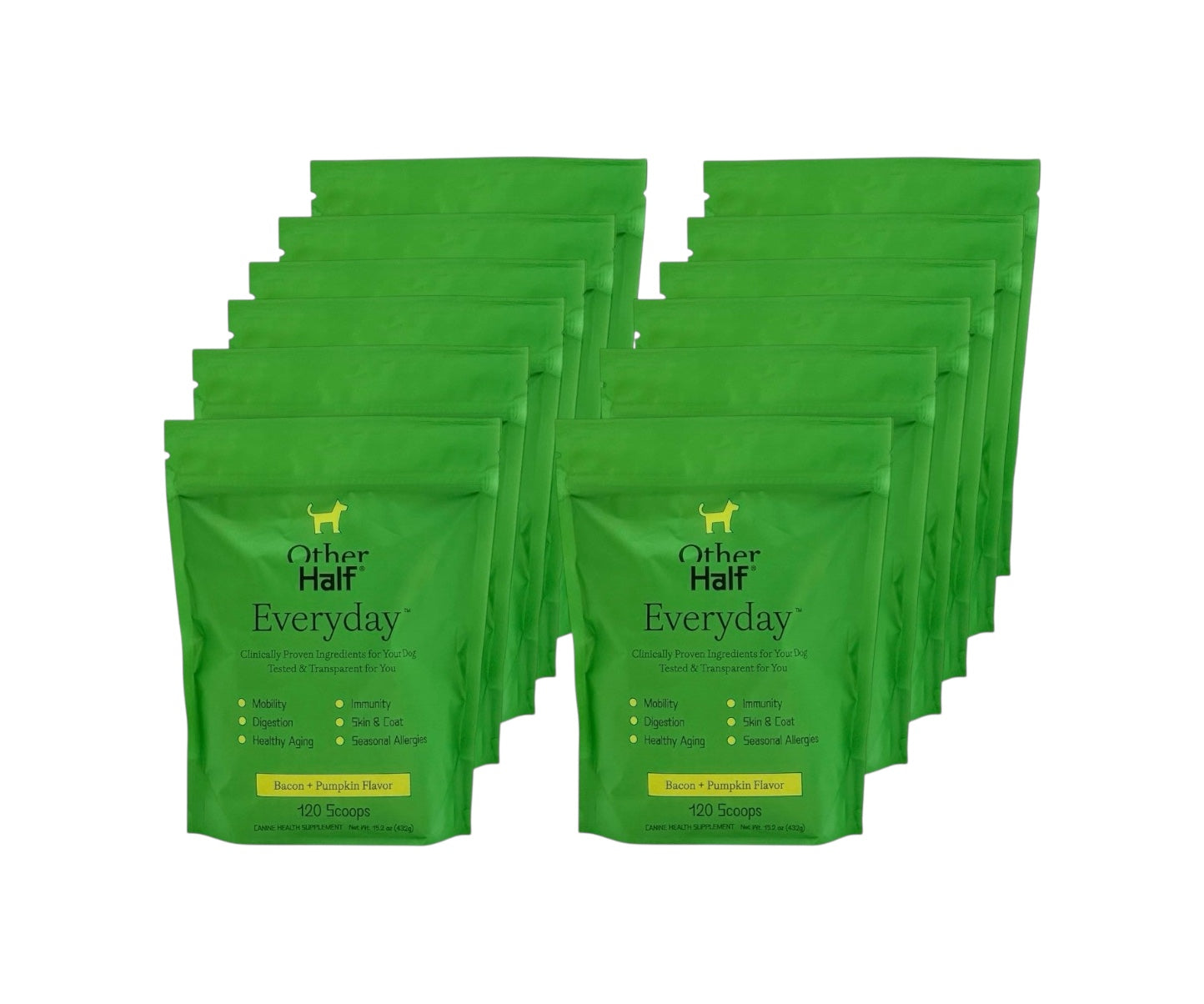 Canine Everyday Health Supplement, Bacon & Pumpkin Flavor - My Other Half Brand