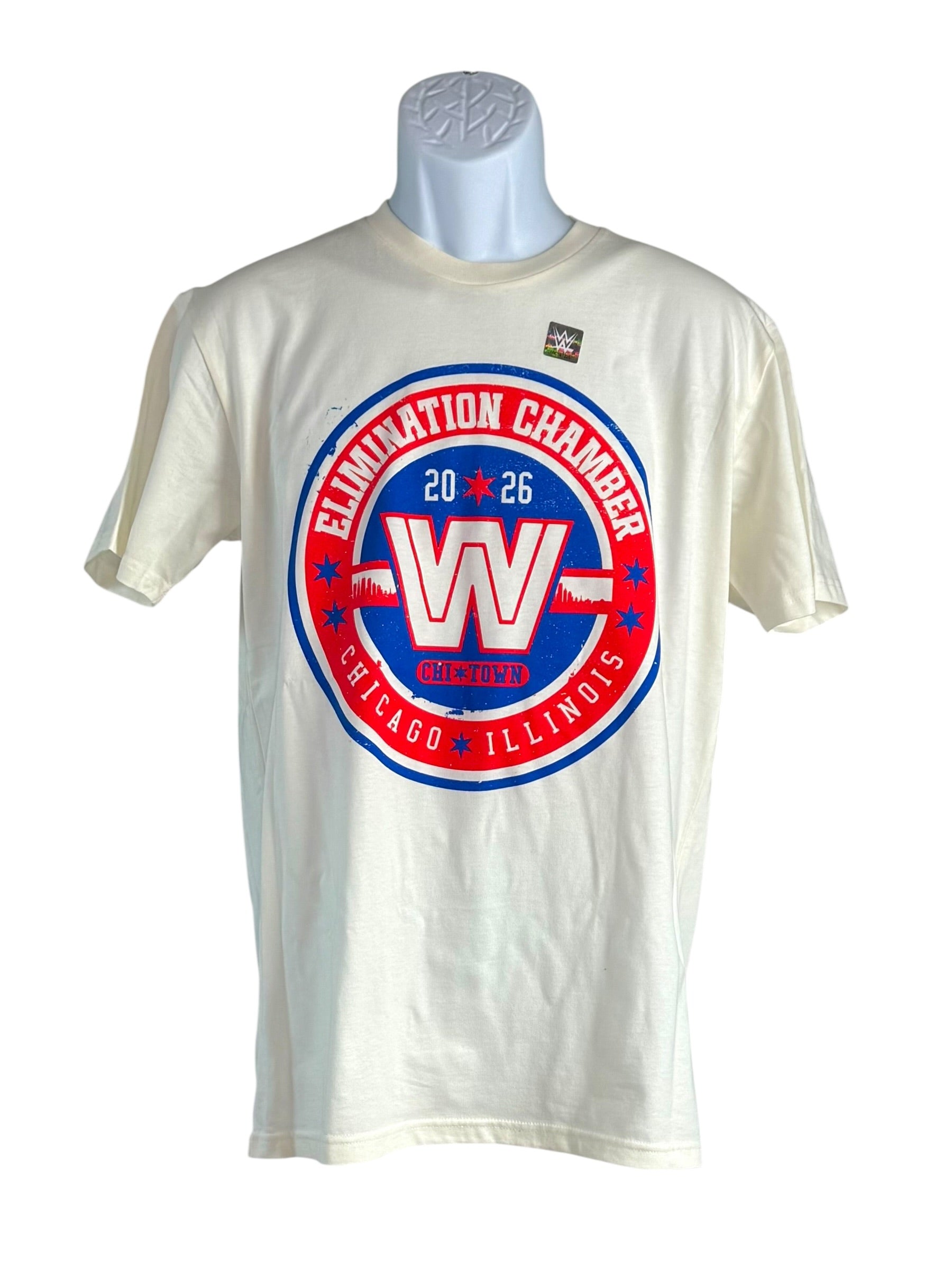 WWE Elimination Chamber Cream "W" T-Shirt