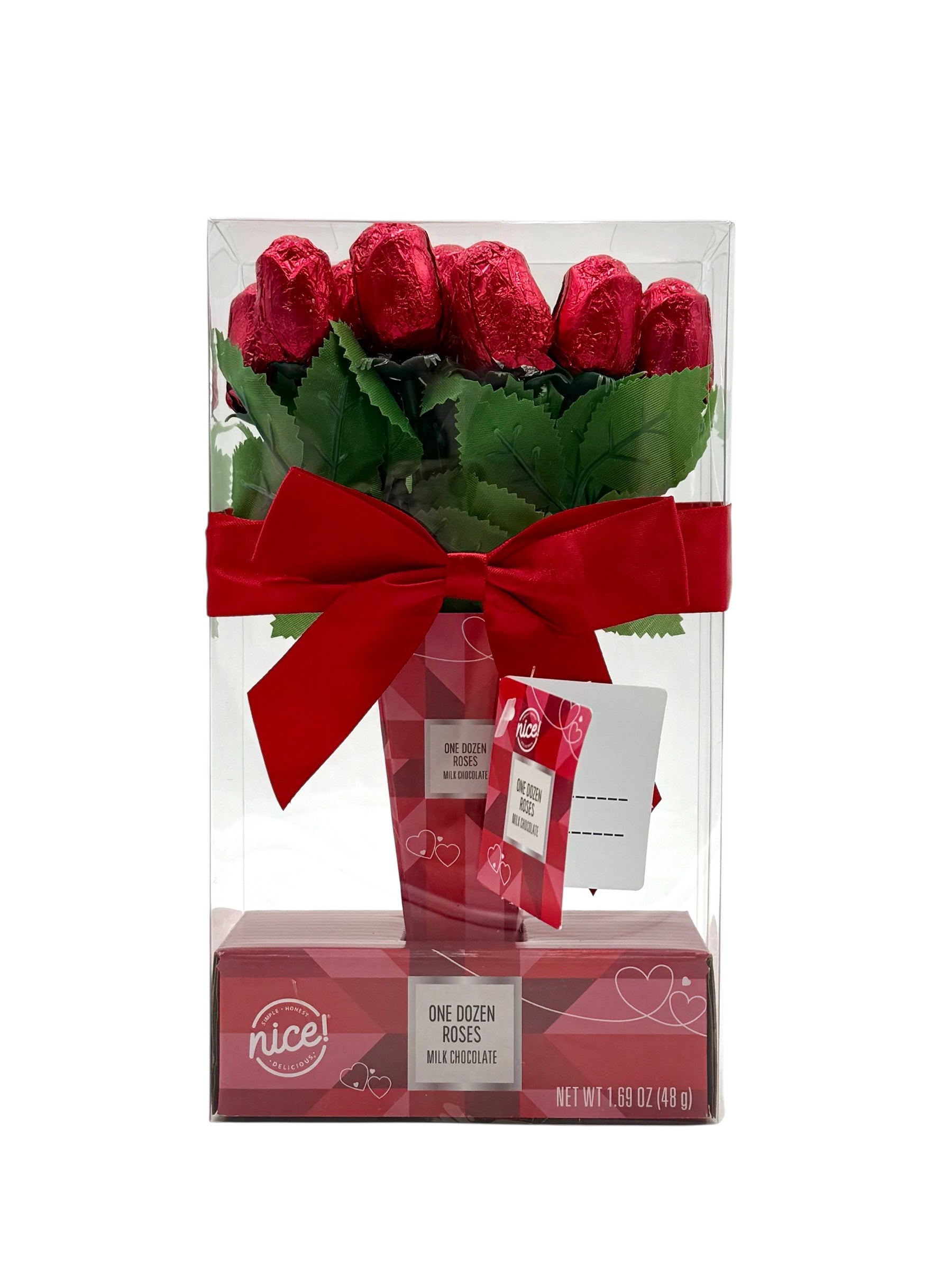 Bouquet of One Dozen Milk Chocolate Roses