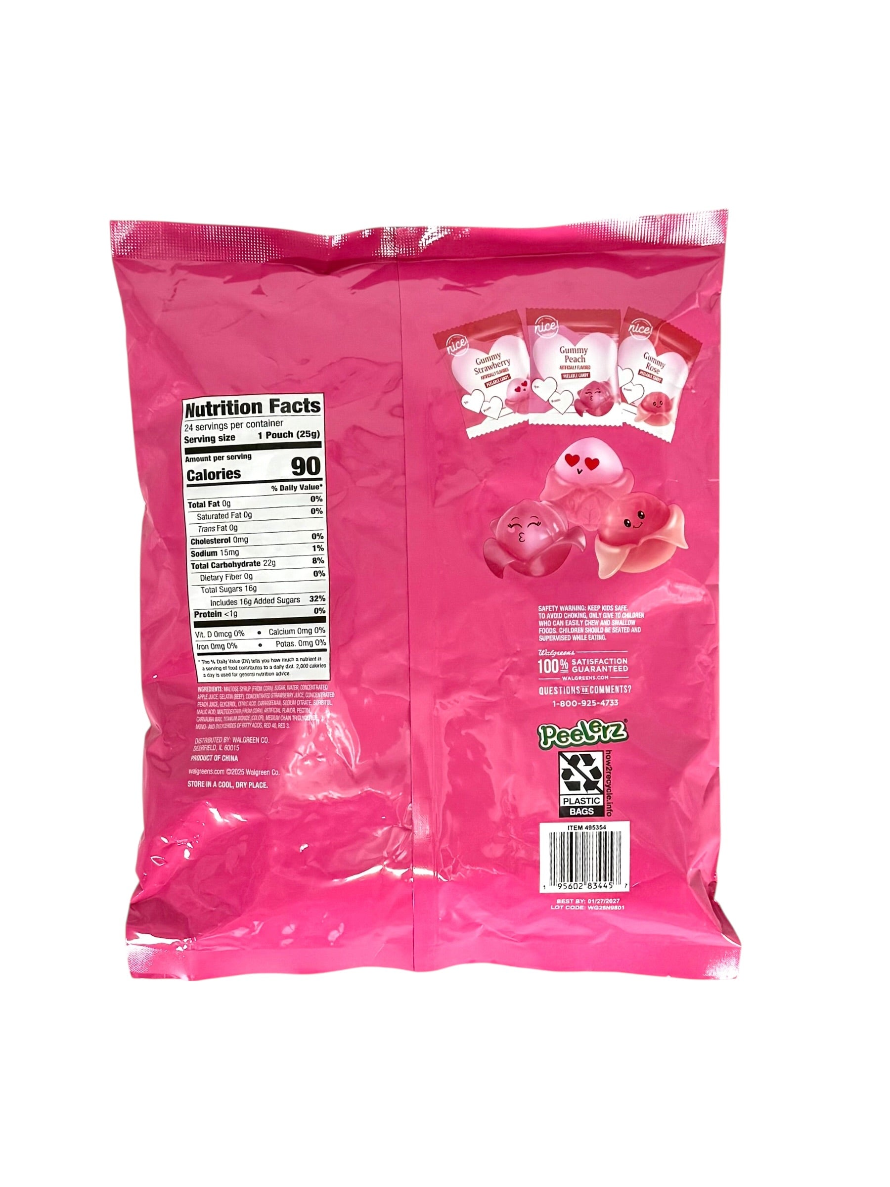 Gummy Valentines, Peelable Candy - 24 Count Package (21.16 oz.)