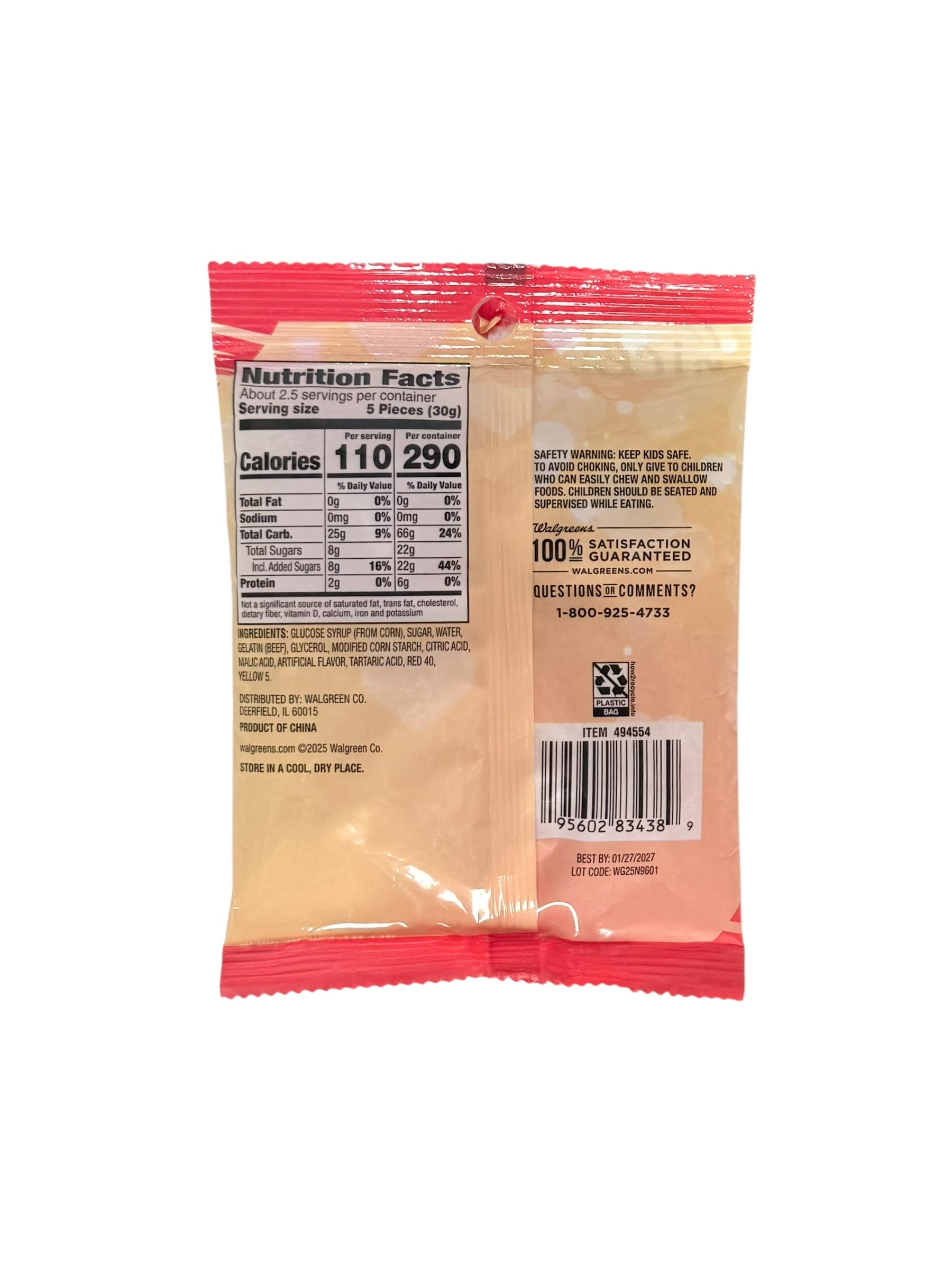 Gummy Sour Candy, Bottles & Glasses - 2.82 oz. Bag