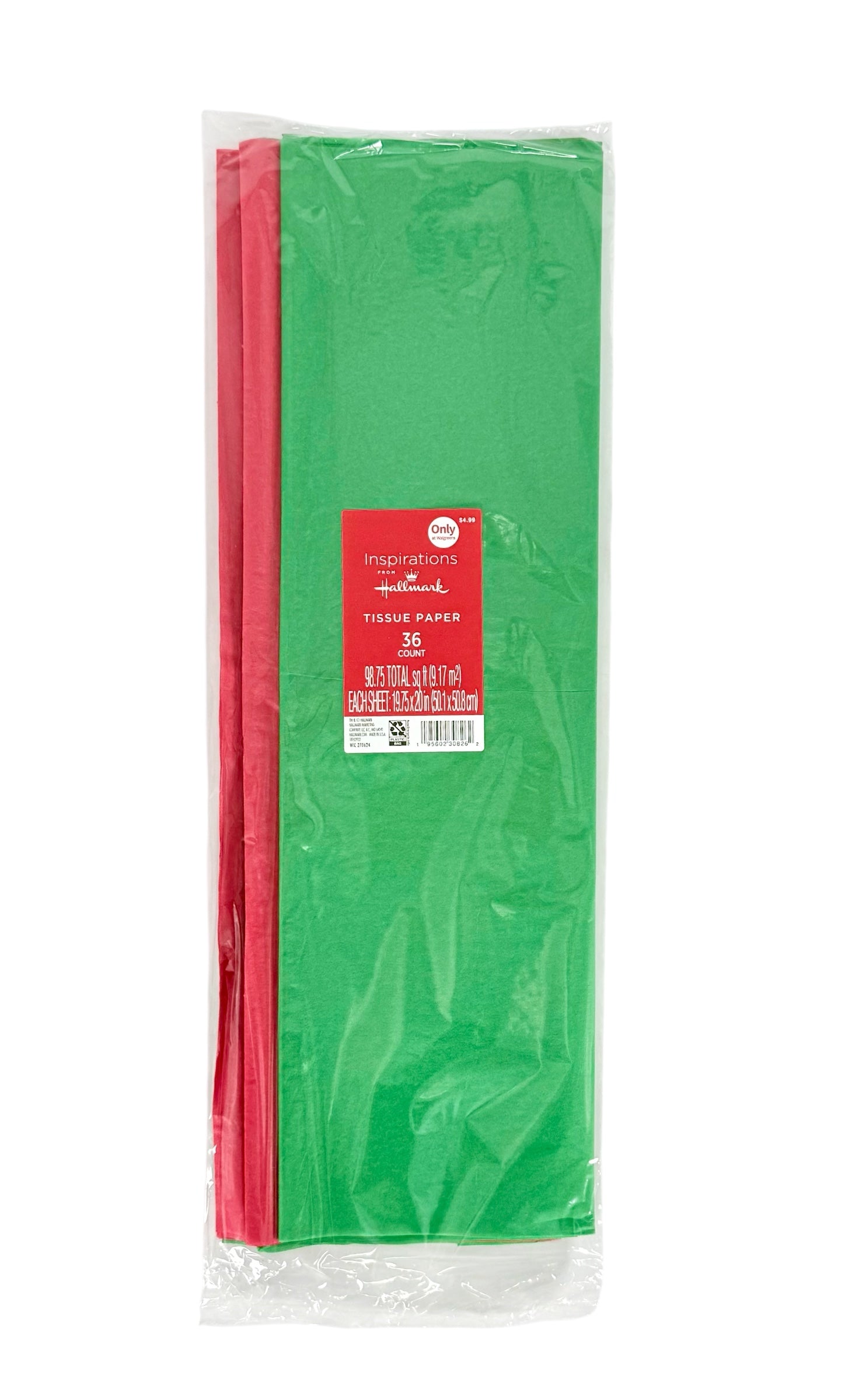 Tissue Paper, Red & Green - 36 Count Package