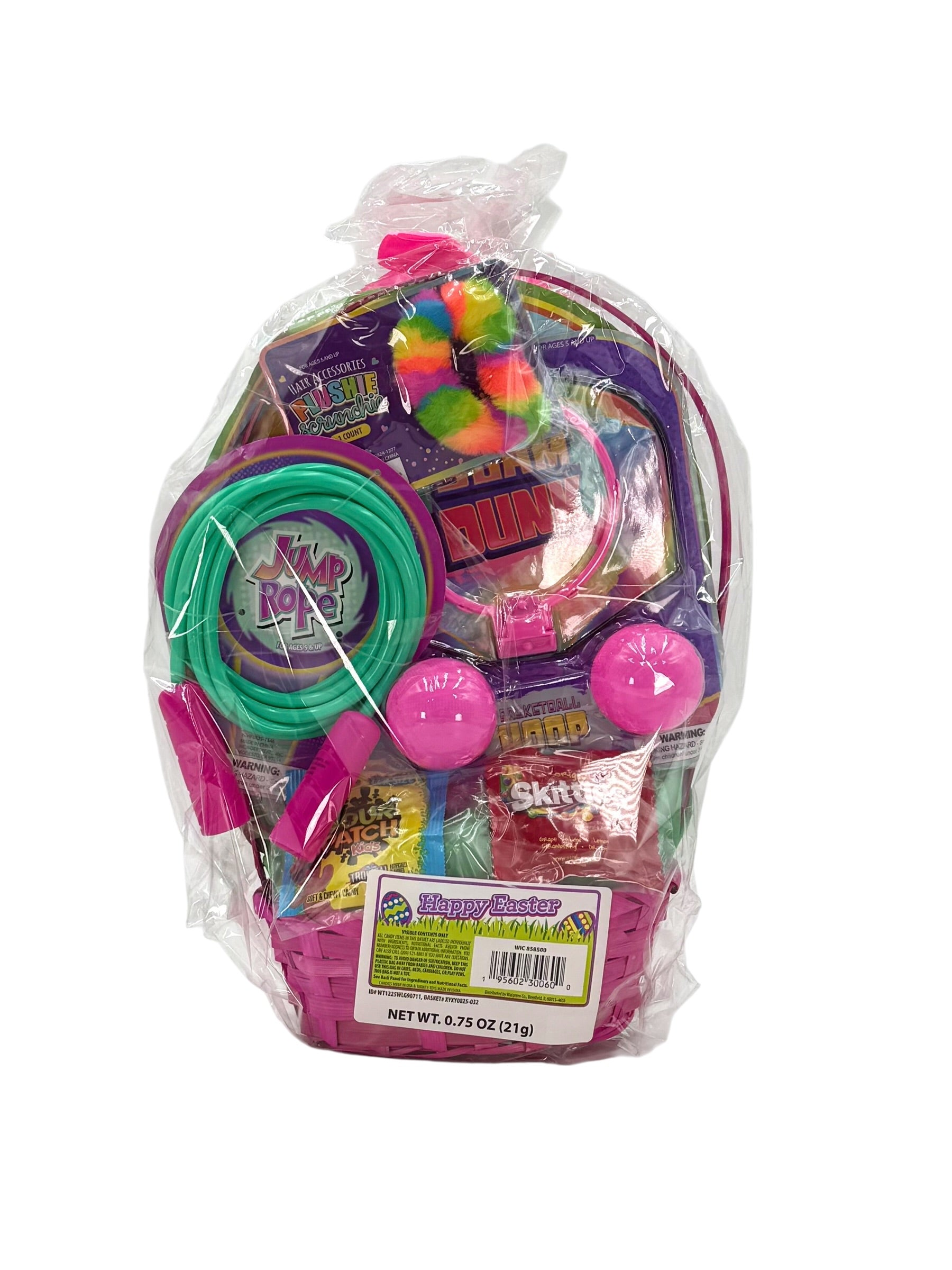 Toy Basket / Easter Basket, Filled with Toys & Candy - Assorted