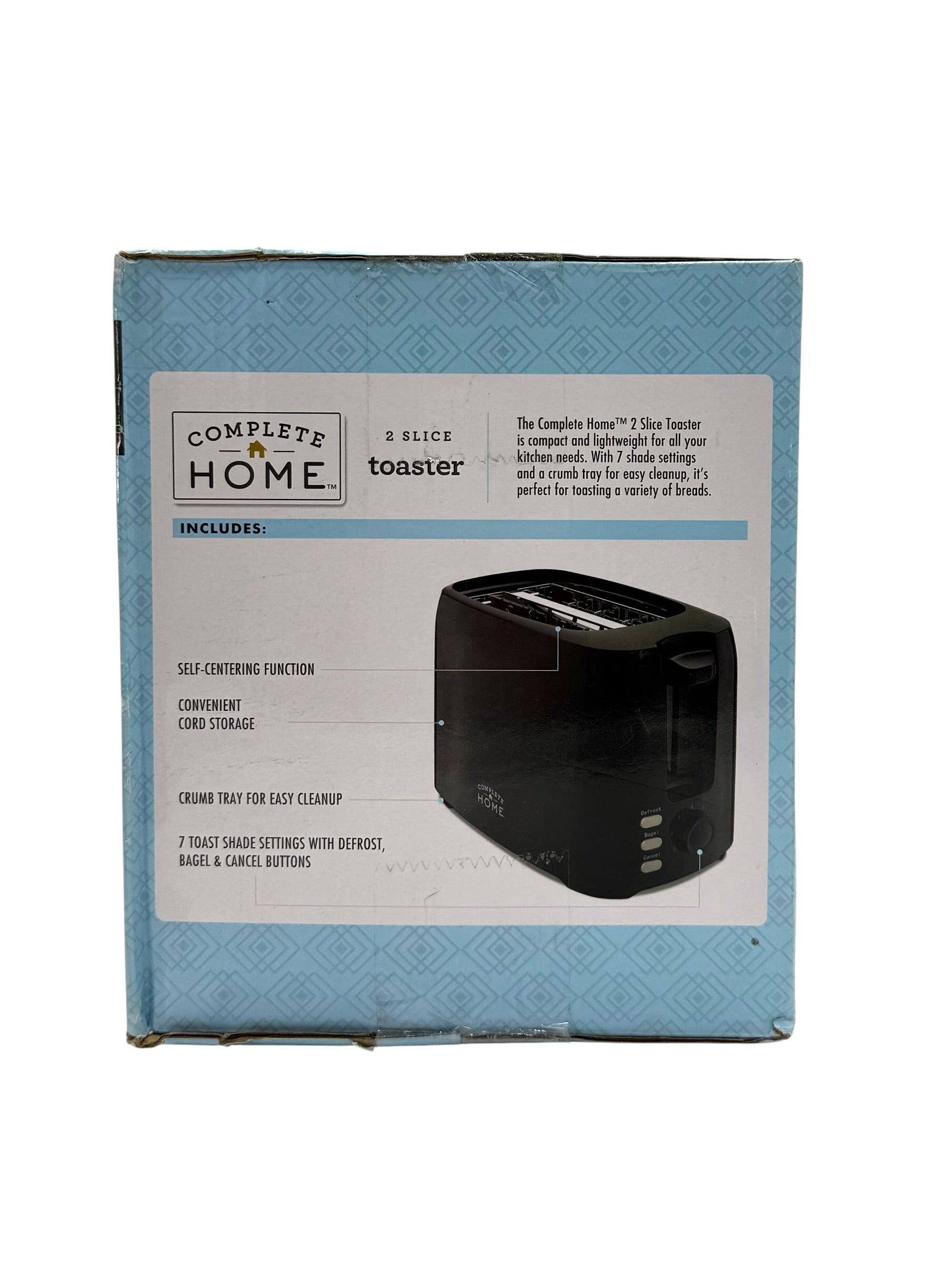 2 Slice Toaster, Complete Home Brand