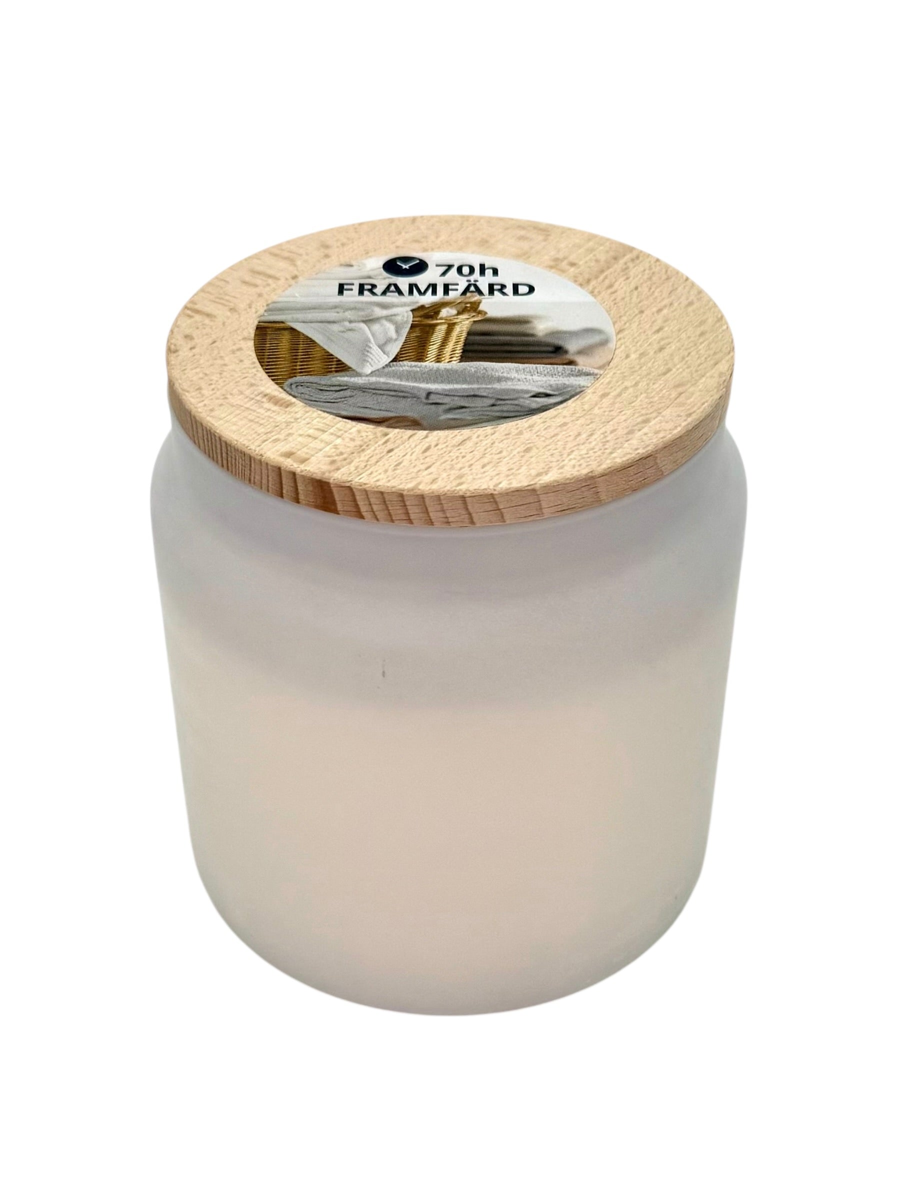 Scented Candle With Lid, Fresh Linen Scent - IKEA Framfär