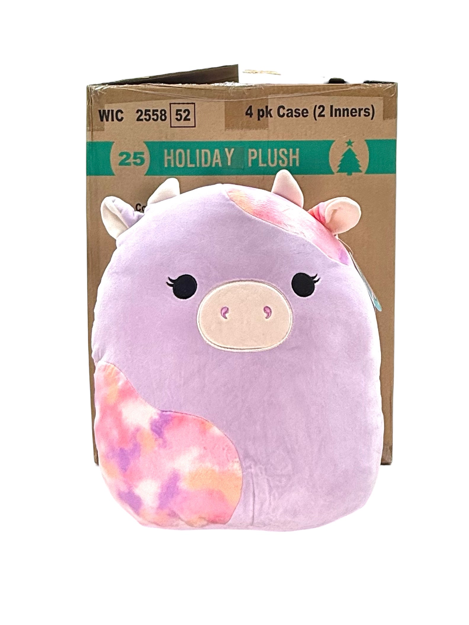 Plush 16 Inch Squishmallow Light Pink Cow - Case of 4