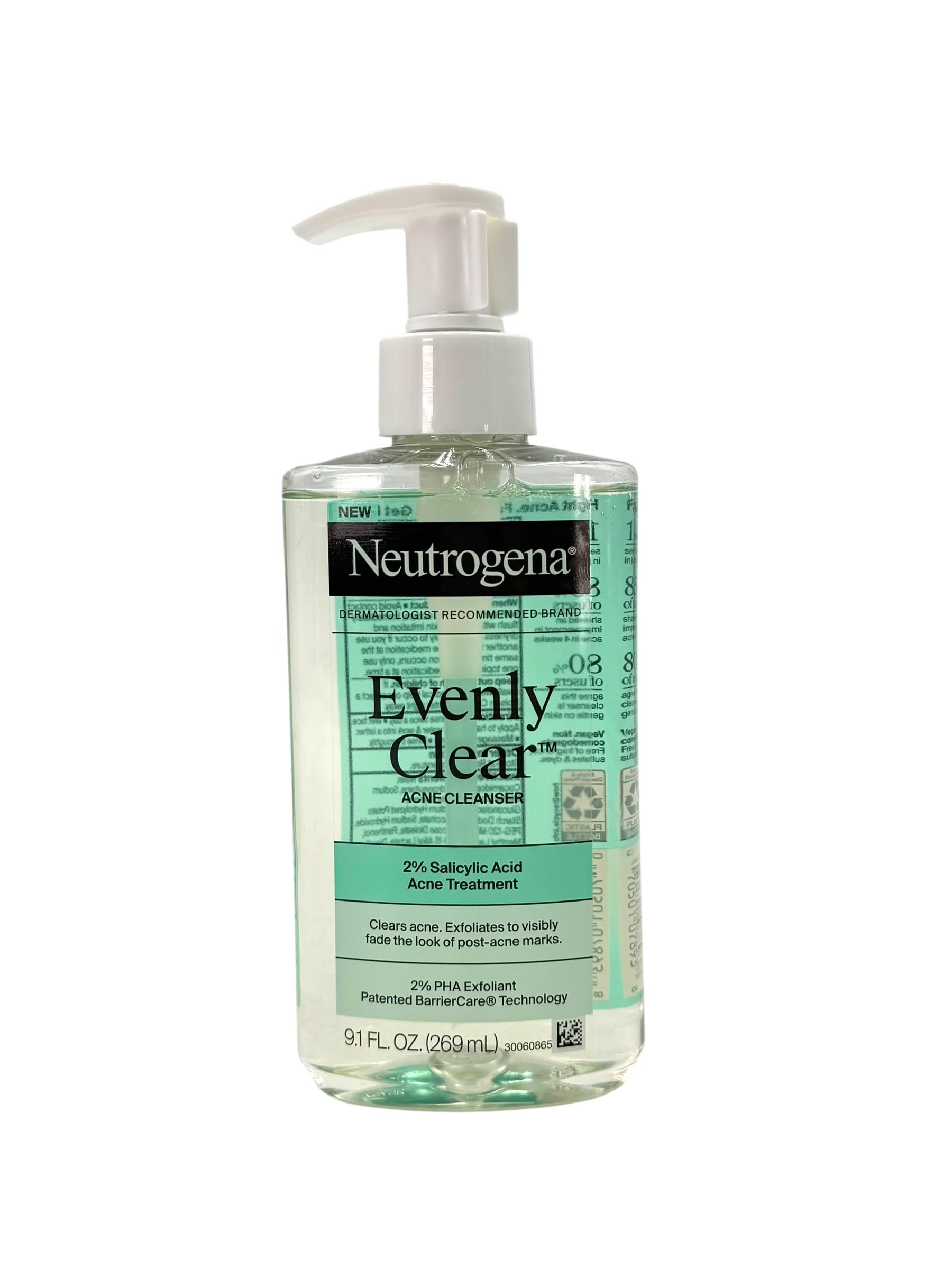Neutrogena Evenly Clear Acne Cleanser - 9.1 oz. Pump Bottle, Case of 12
