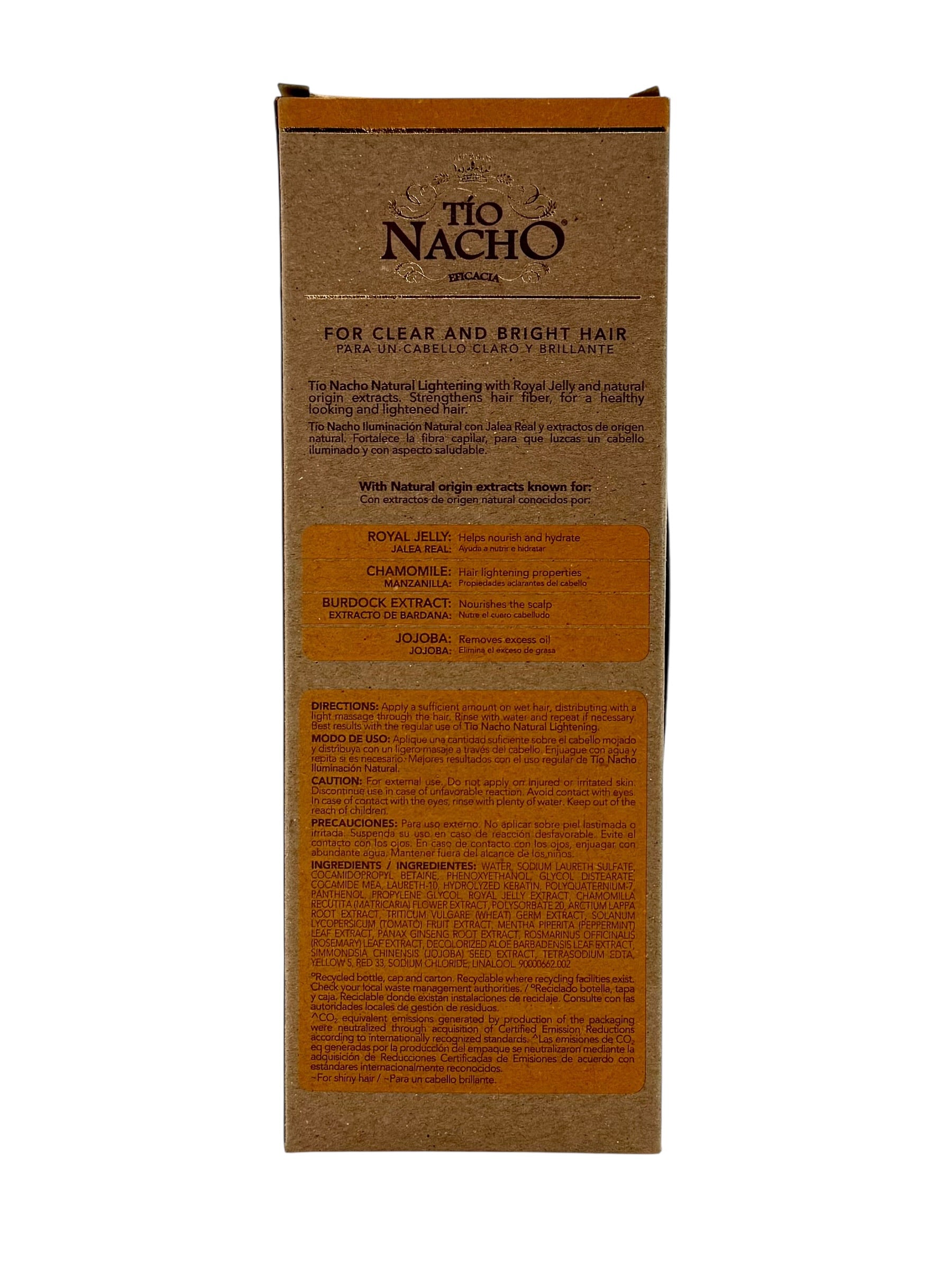 Tío Nacho Natural Lightening Shampoo, 14 oz. Bottle - Pack of 3 Bottles