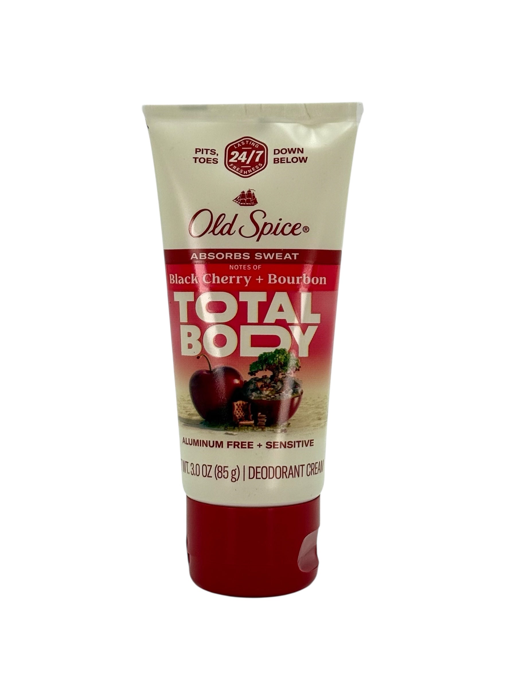 Old Spice Total Body Deodorant Cream, Black Cherry & Bourbon - 3 oz. Tube