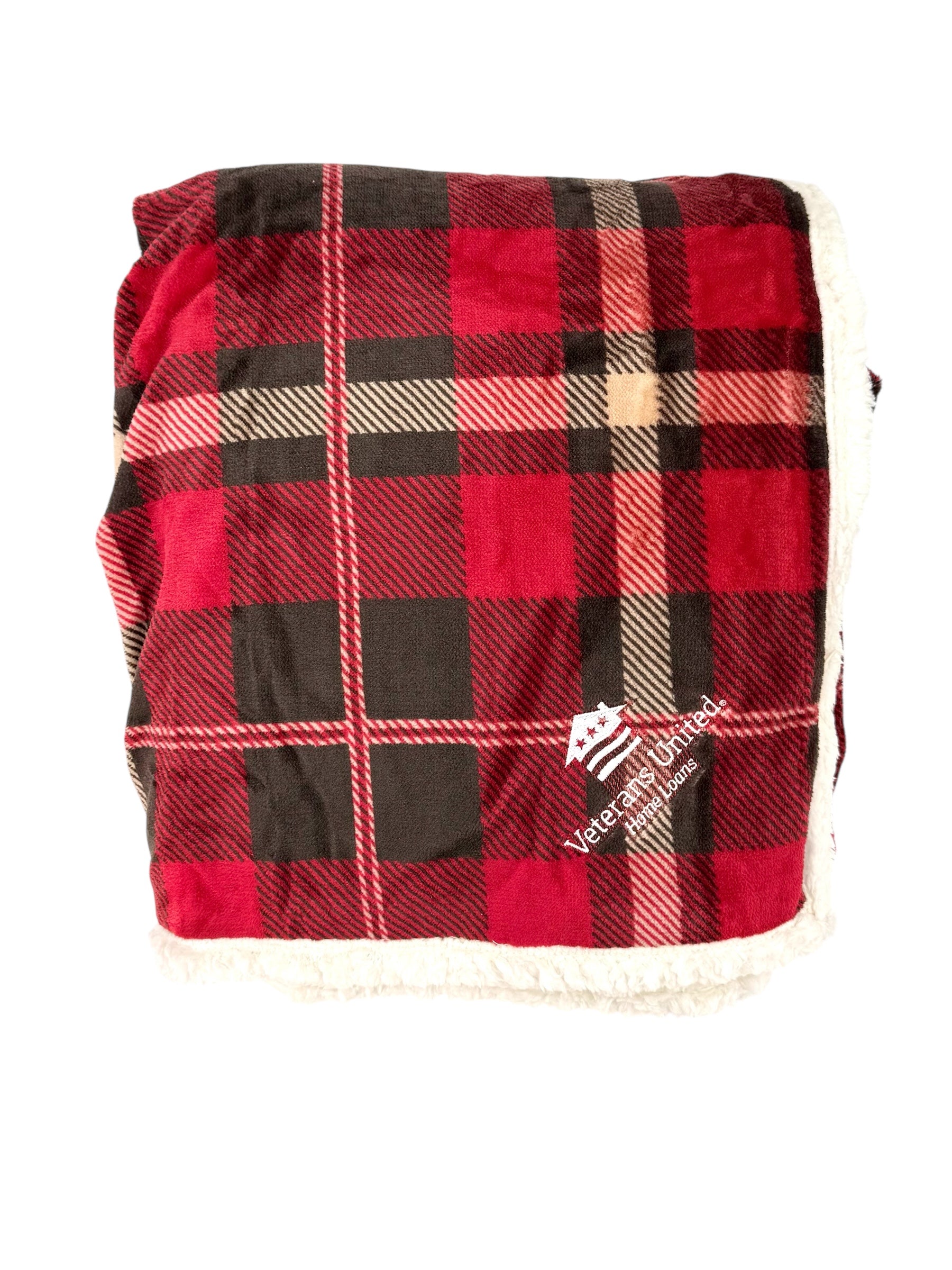 Lambswool Microsherpa Throw Blanket, Red Plaid - Case of 12 Blankets