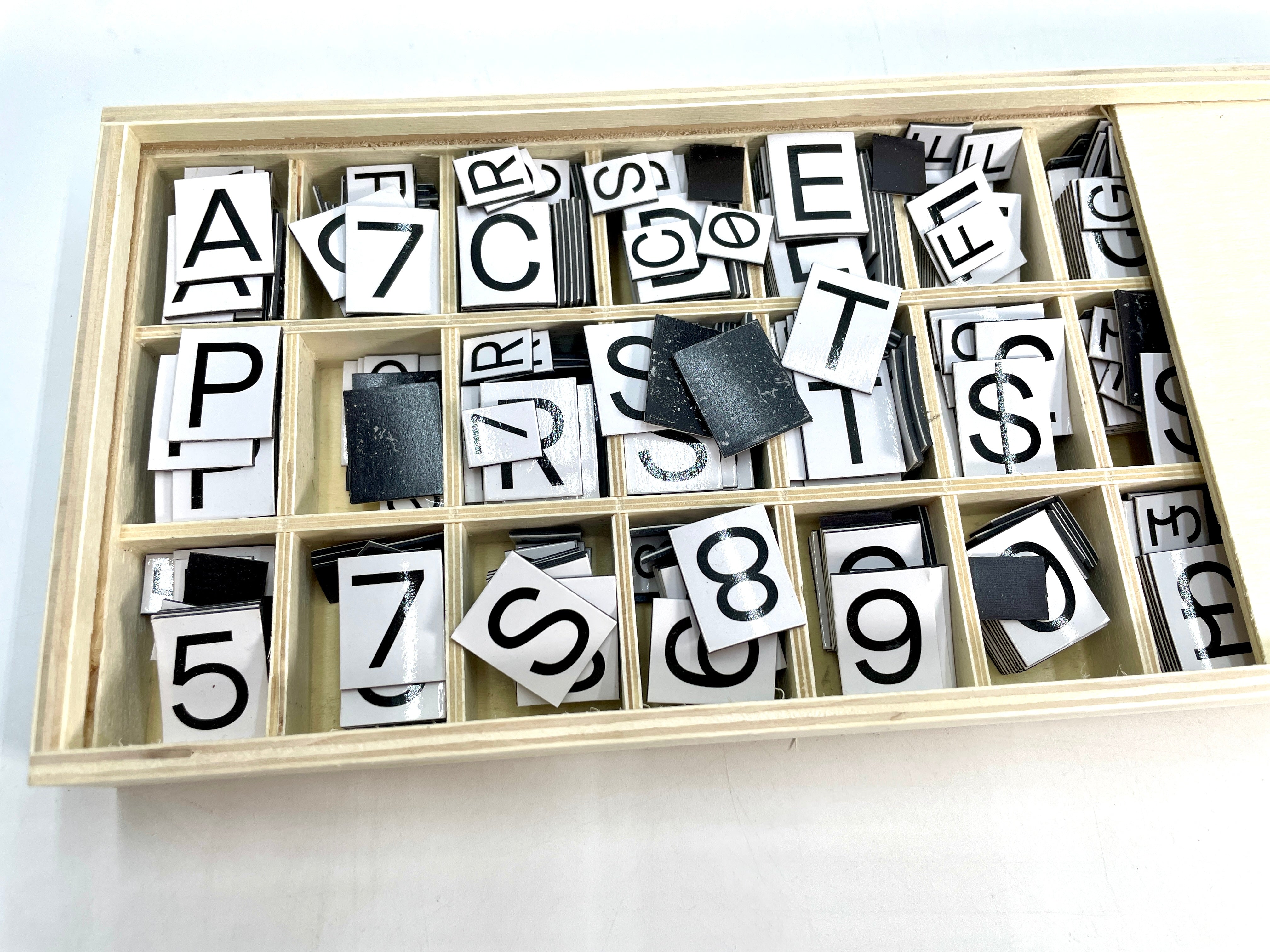 Magnet Letters & Numbers in a Wooden Box