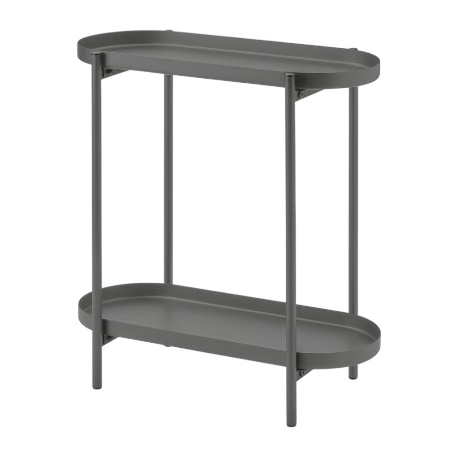 Indoor/Outdoor Plant Stand / Side Table, Dark Grey - IKEA Olivblad
