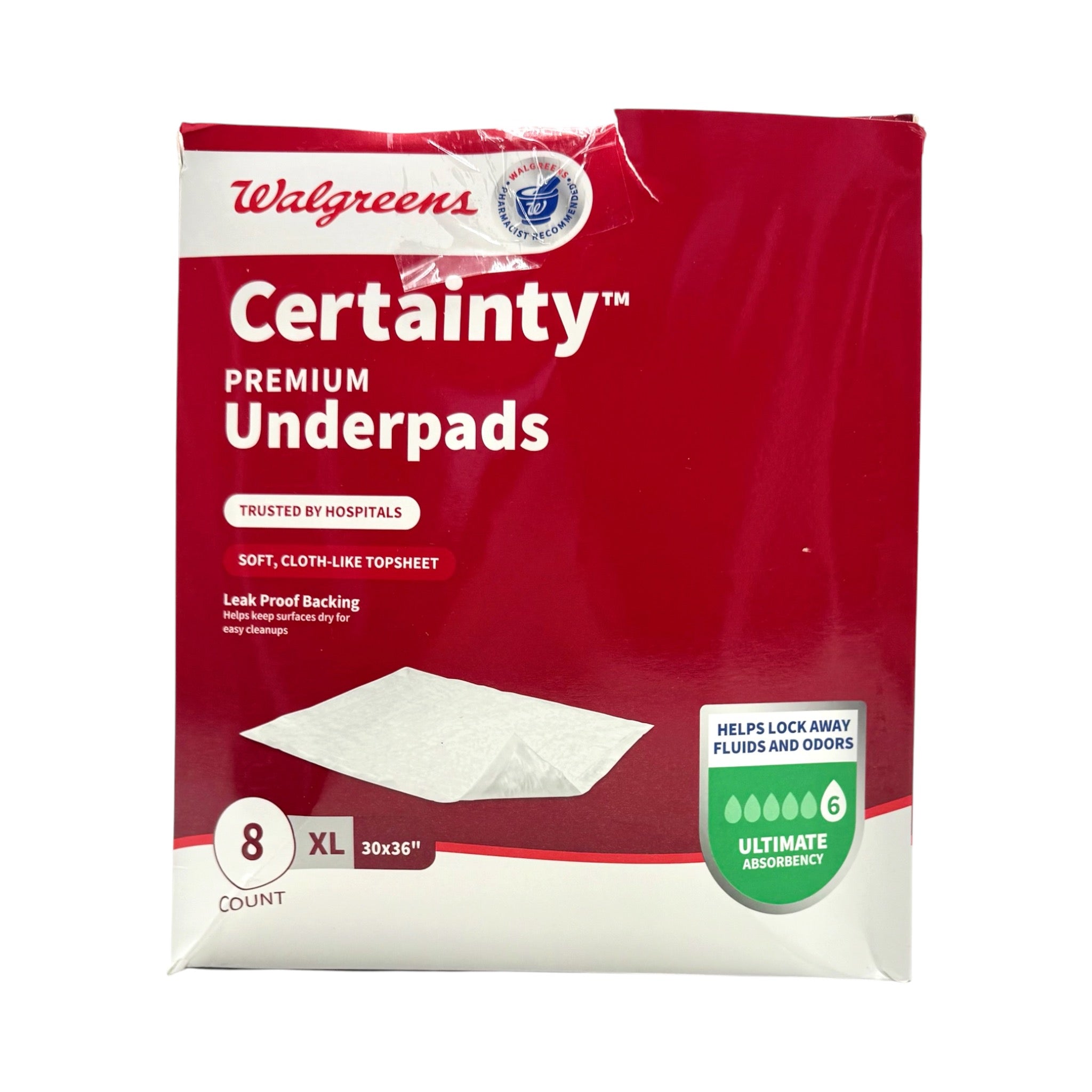 Certainty Premium Underpads - Pack of 8 XL Pads