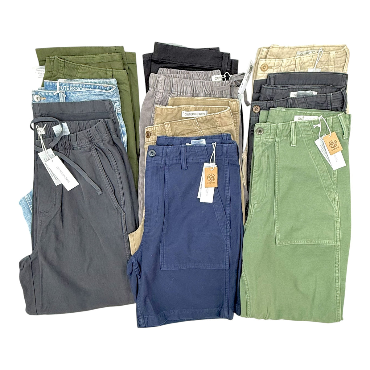 Men's Bottoms, Outerknown Brand - Box of 10 Assorted Bottoms