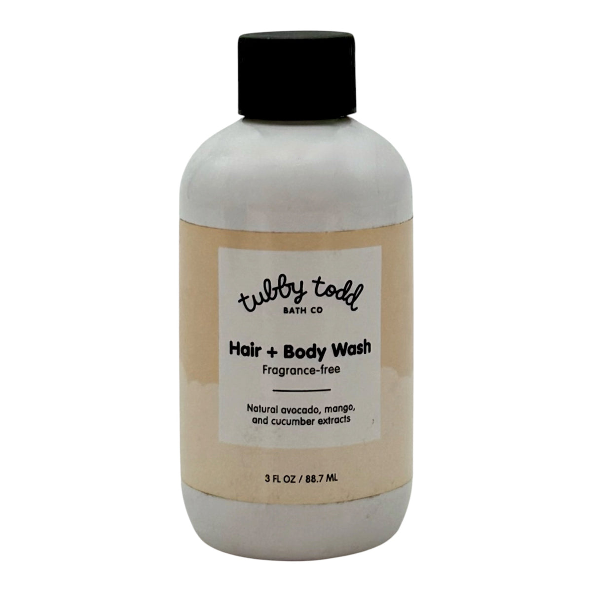 Tubby Todd Hair & Body Wash, Fragrance-Free - 3 fl. oz. Bottle