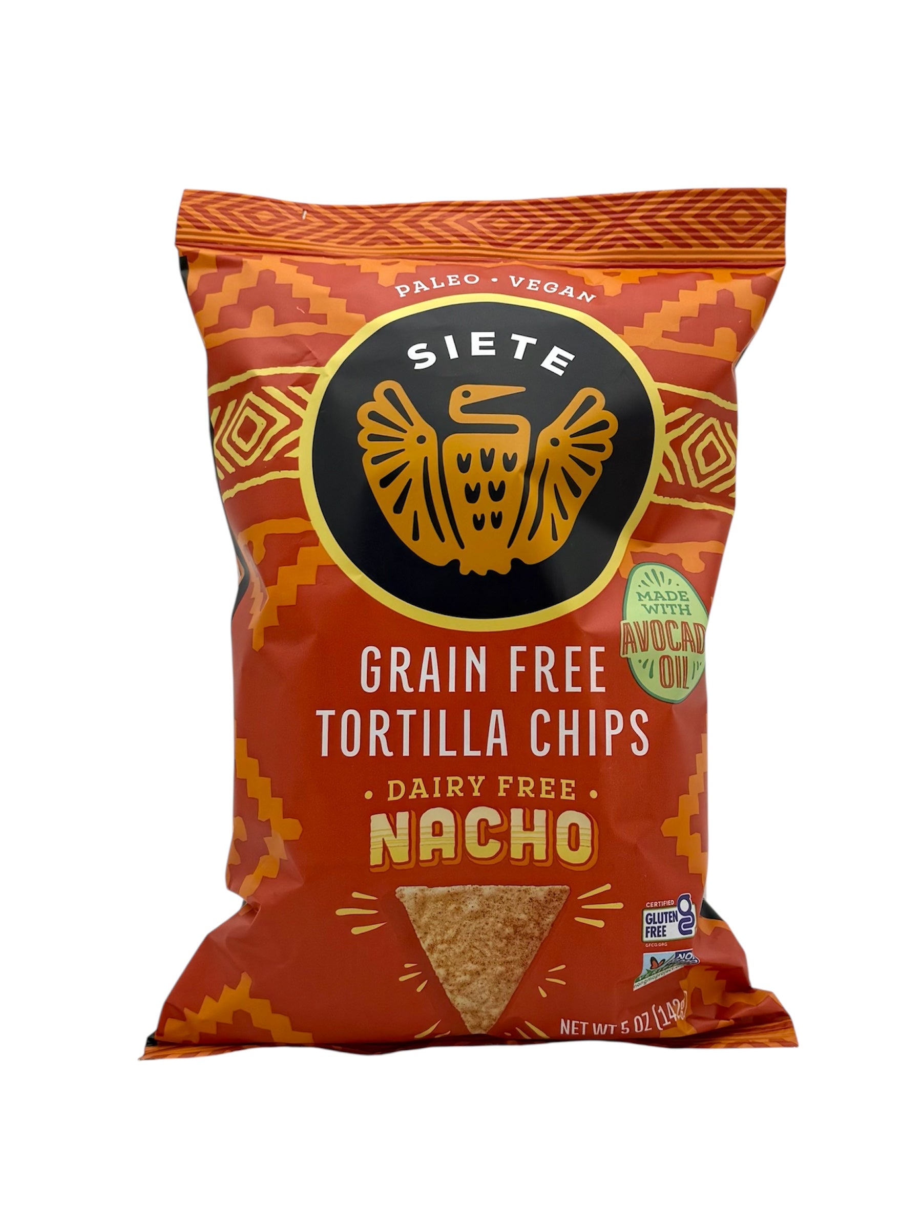 Grain Free Tortilla Chips. Siete brand. 5 oz. bag. Case of 12 Bags