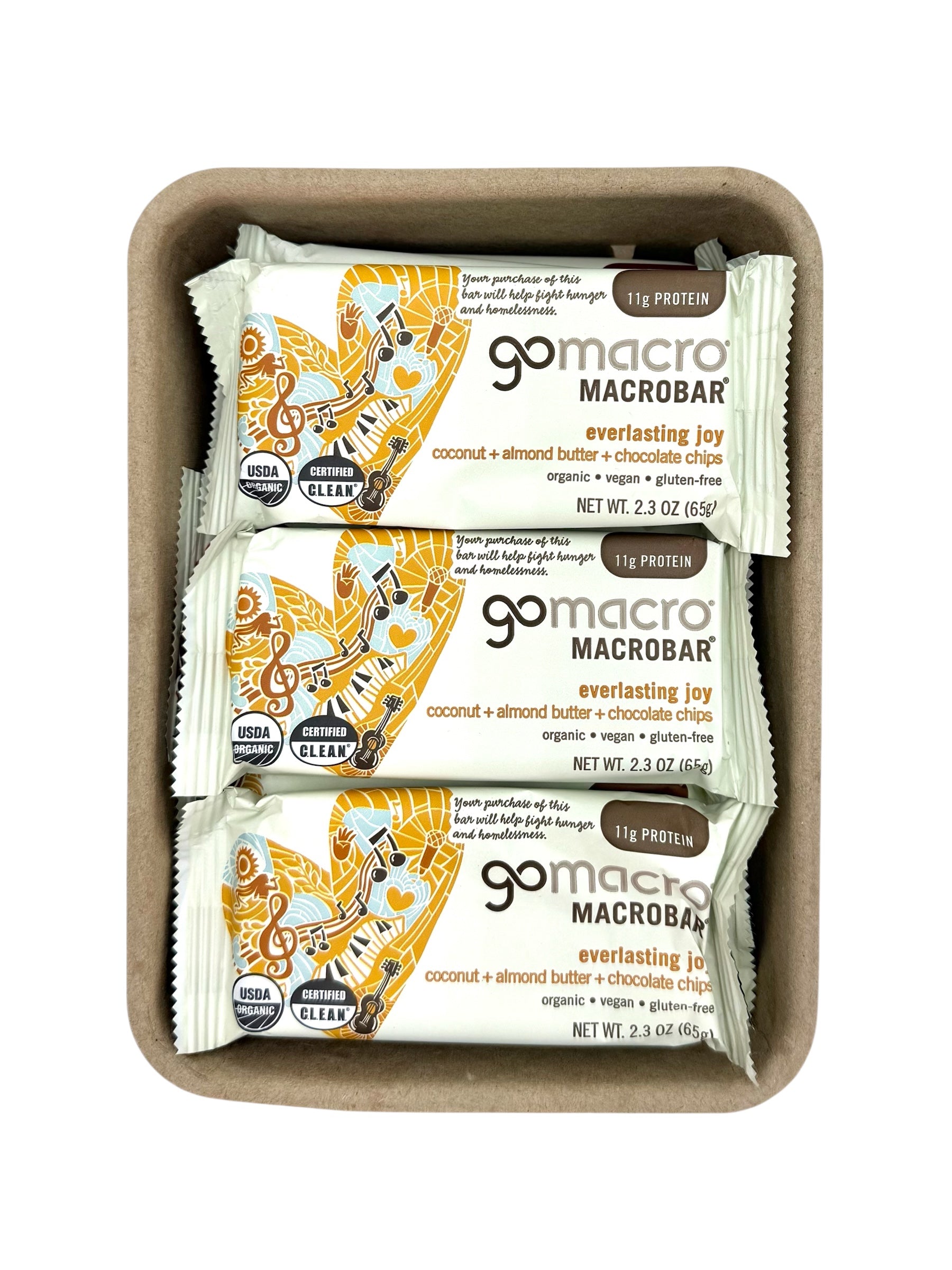 Protein Bars, Gluten Free, GoMacro Brand - Case of 144 Bars