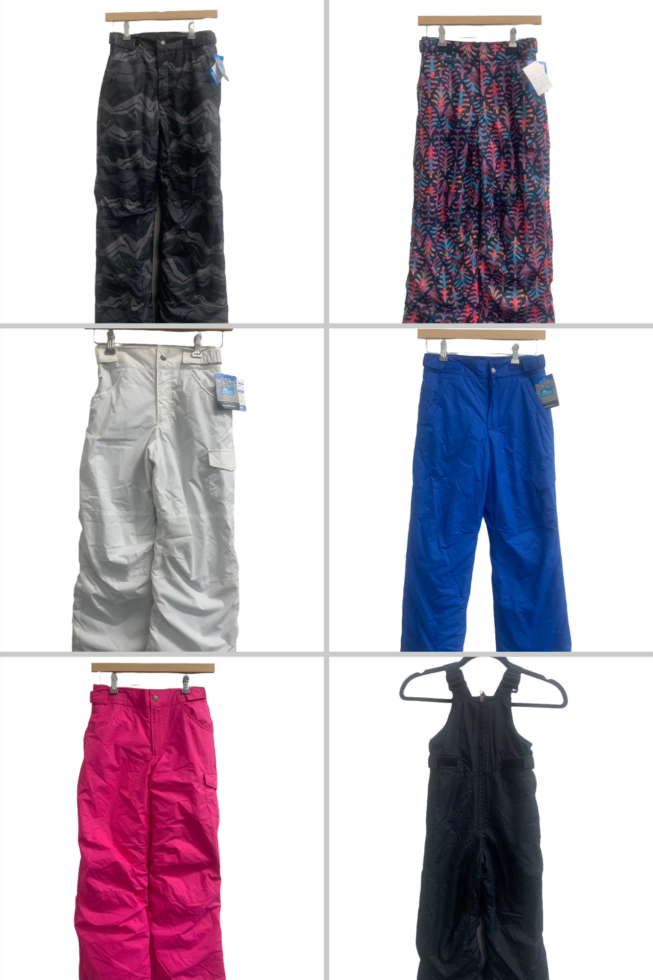 Youth Snow Pants - Premium Brands - Assorted gender, colors and styles