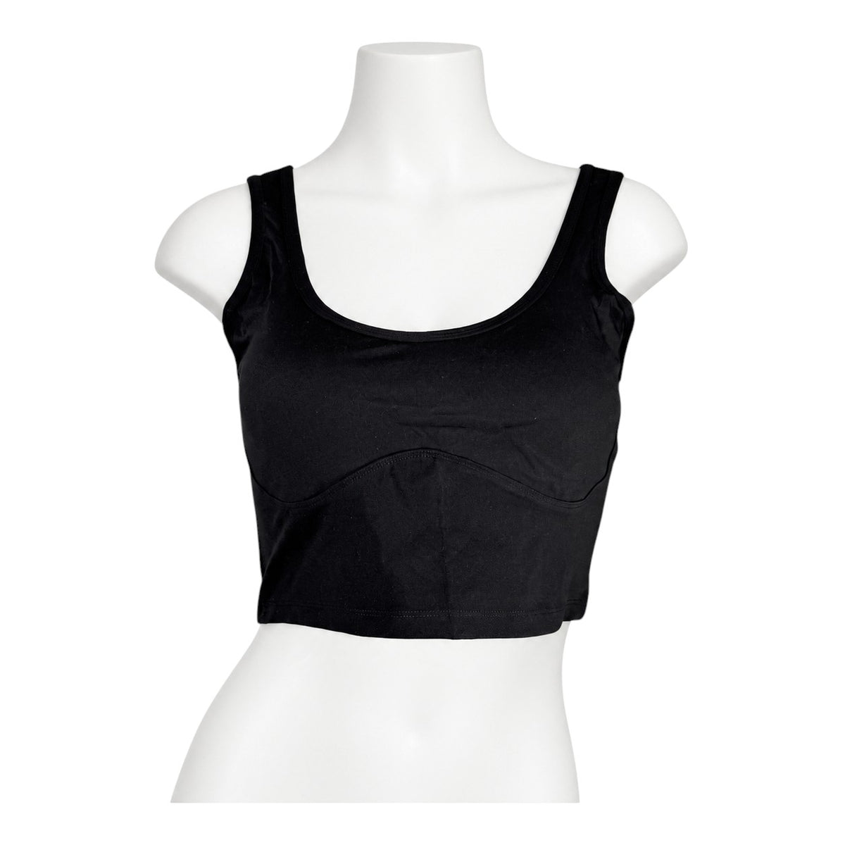 Black Cropped Athletic-Style Top - Tribe 35