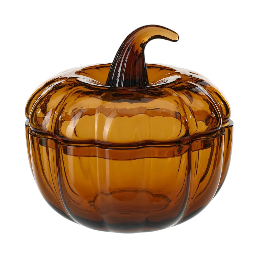 Glass Pumpkin Shaped Bowl with Lid – IKEA Höstagille