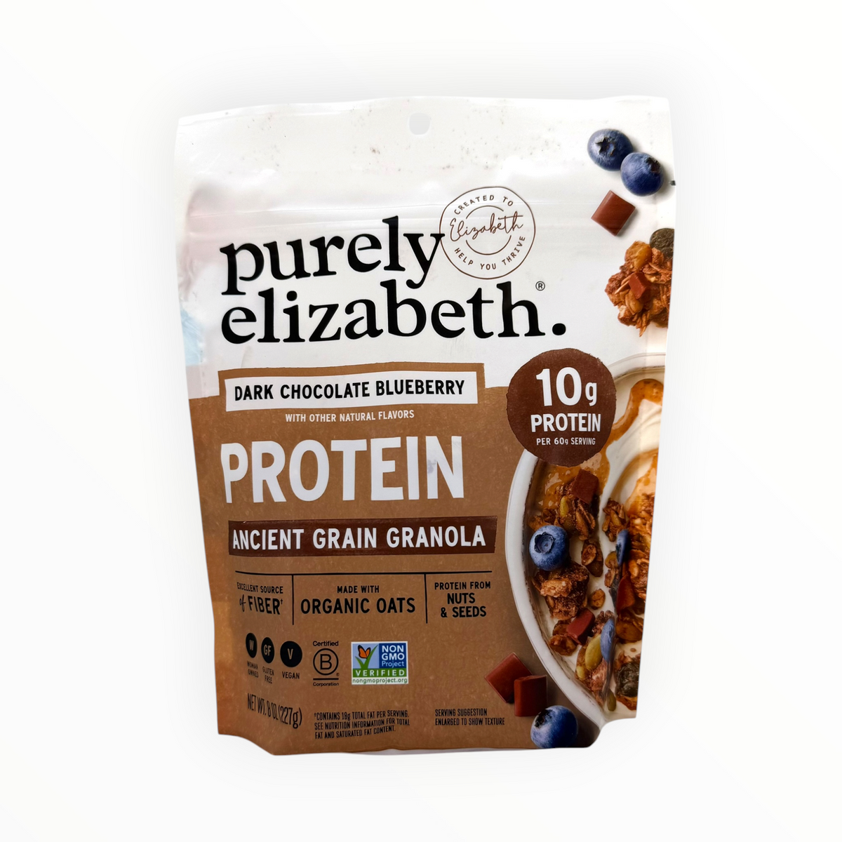 Dark Chocolate Blueberry Protein Ancient Grain Granola, Purely Elizabeth