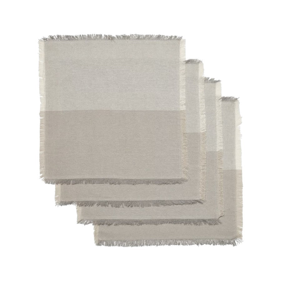 Cloth Napkin, Gray & White, Pack of 4 - IKEA Nissöga