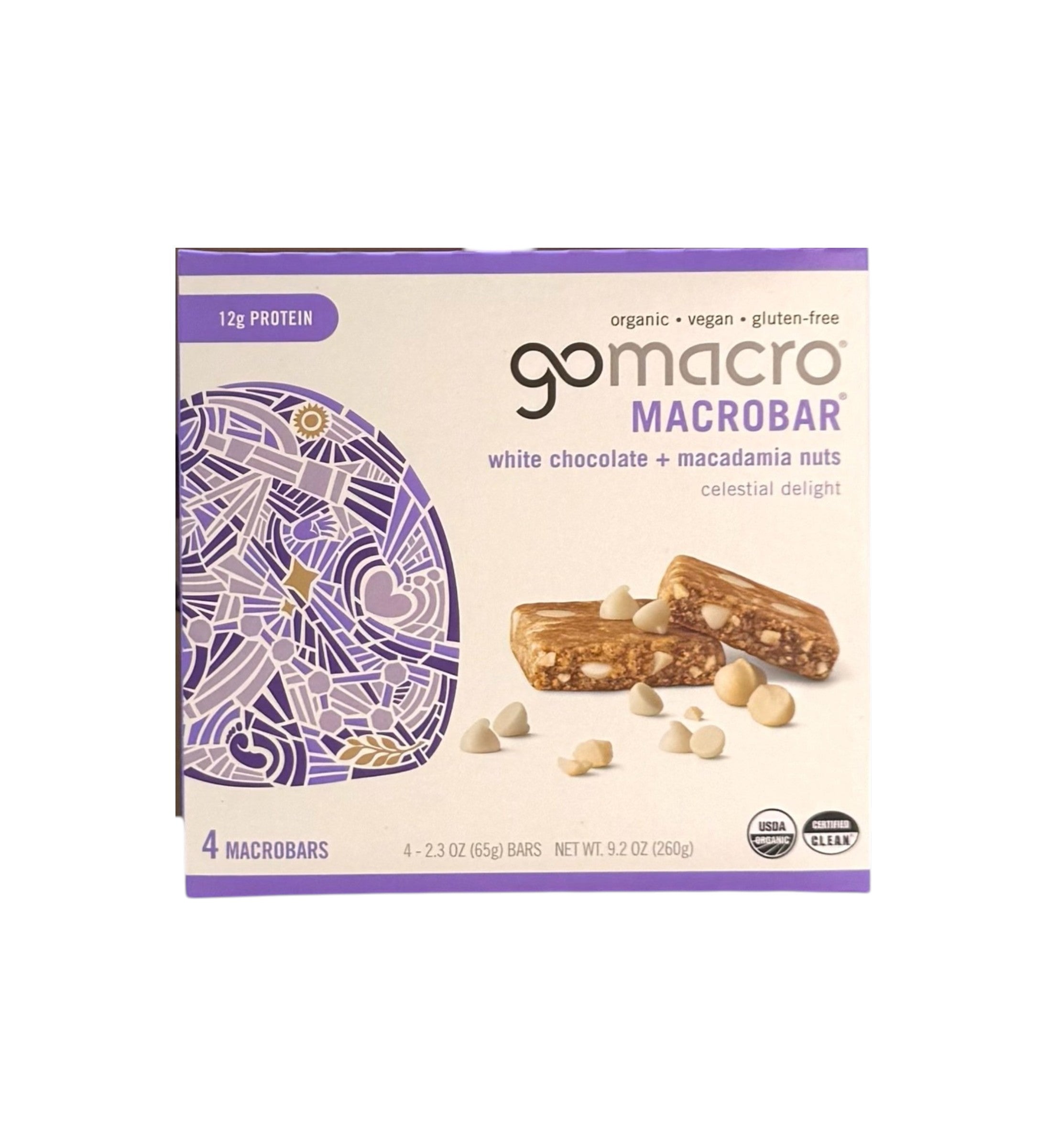 White Chocolate + Macadamia Nuts Protein Bars, Gluten Free, GoMacro Brand