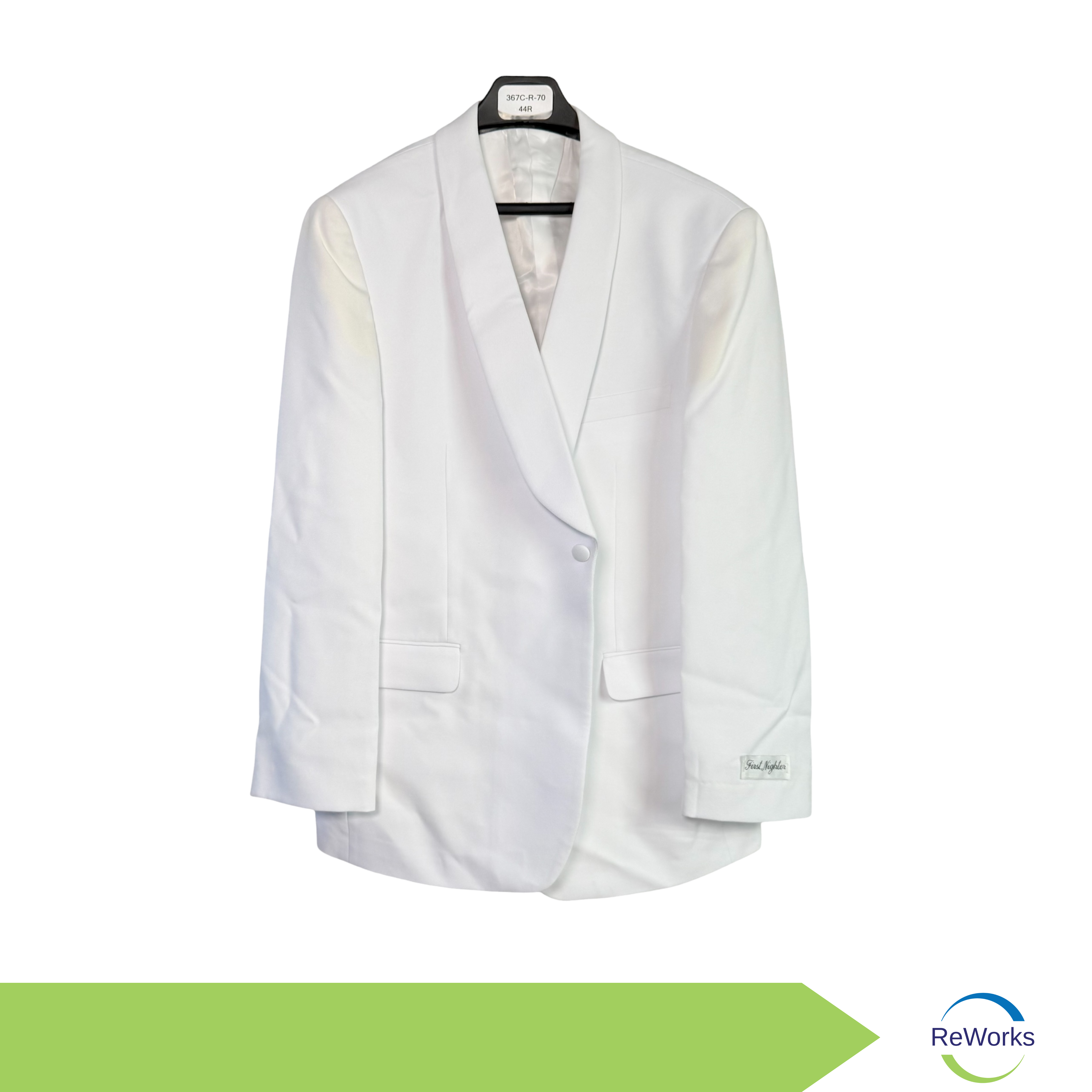 ReWorks - White Tuxedo Jacket, Case of 5 Jackets