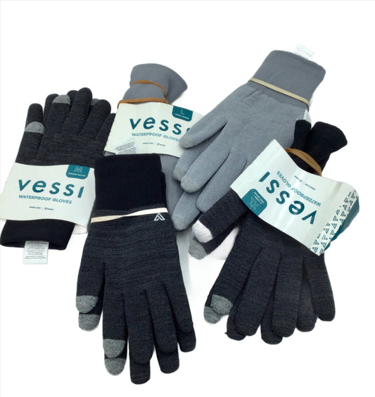 Waterproof Gloves, Adult, Bag of 5 pairs of Assorted Colors, Vessi Brand