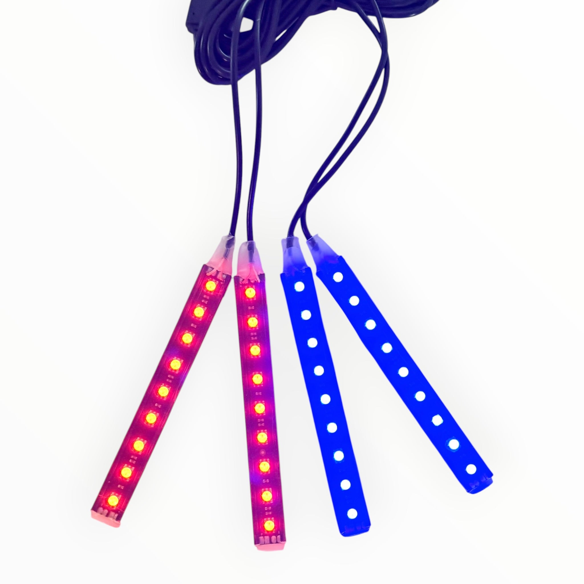 Hype LED Light Bars, Case of 12 Packs - 6 Red & 6 Blue