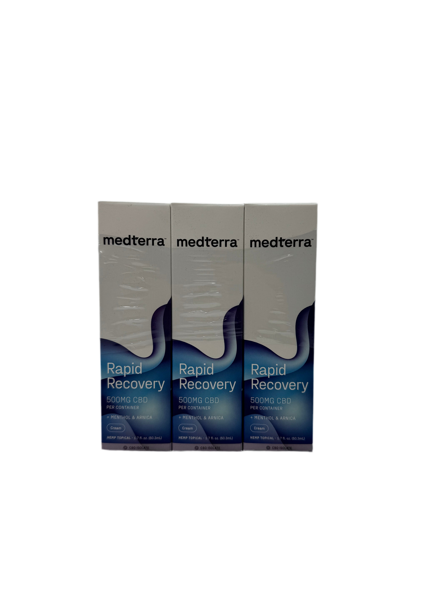 Medterra Rapid Recovery Cooling Cream 500MG CBD Formula - 1.7 Fl Oz, pack of 3.