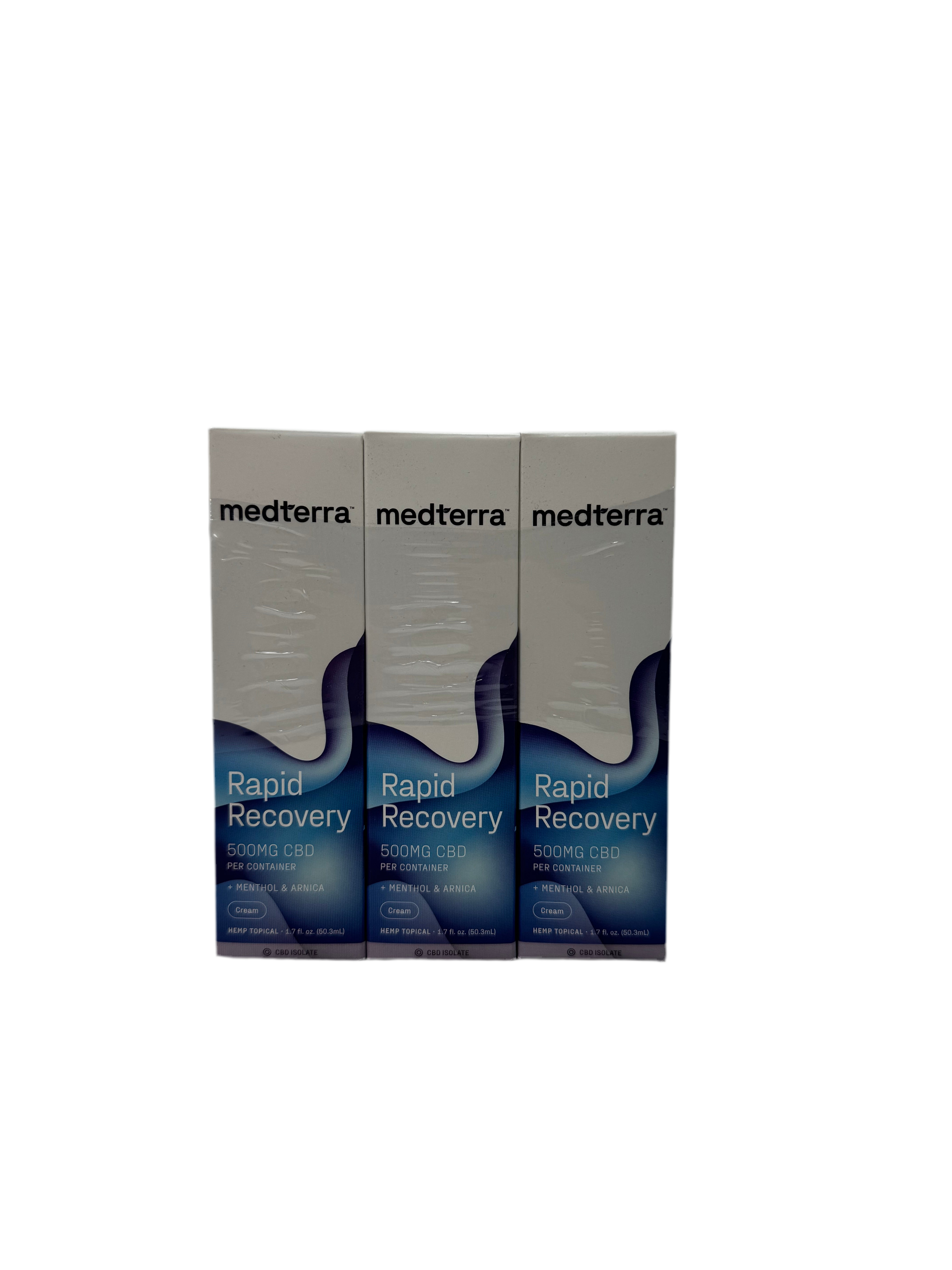 Medterra Rapid Recovery Cooling Cream 500MG CBD Formula - 1.7 Fl Oz, pack of 3.