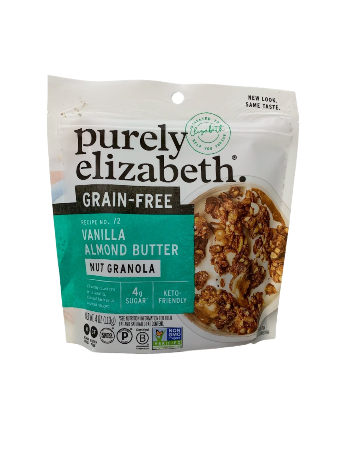 Vanilla Almond Granola, Purely Elizabeth - 4 oz bag - Case of 10 bags