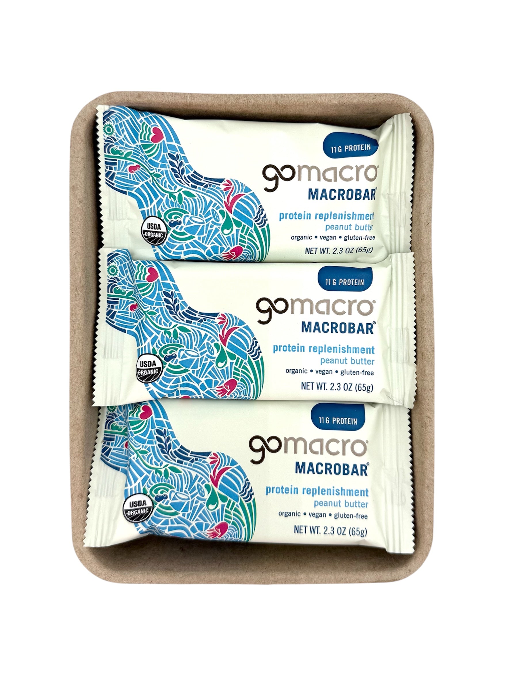 Protein Bar.  GoMacro Brand.  Pack of 12 bars.