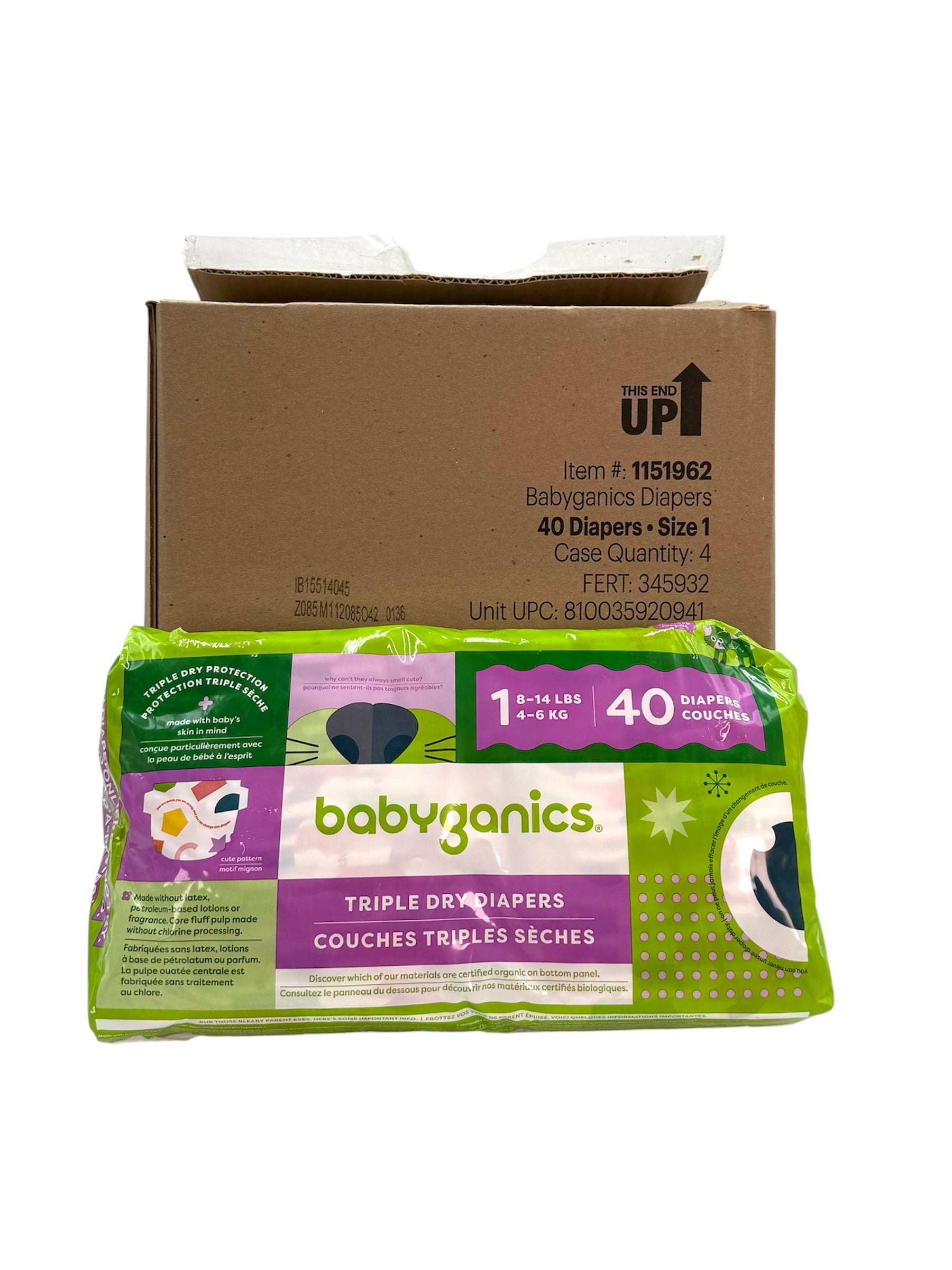 Diapers, Babyganics Triple Dry