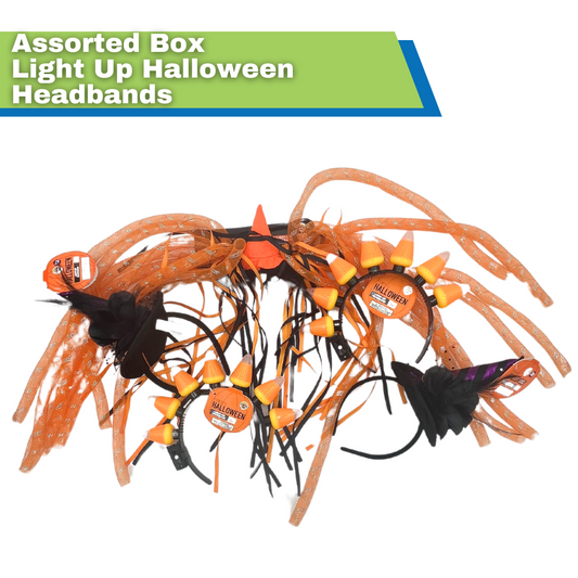 Halloween Light Up Headbands - Box of 30