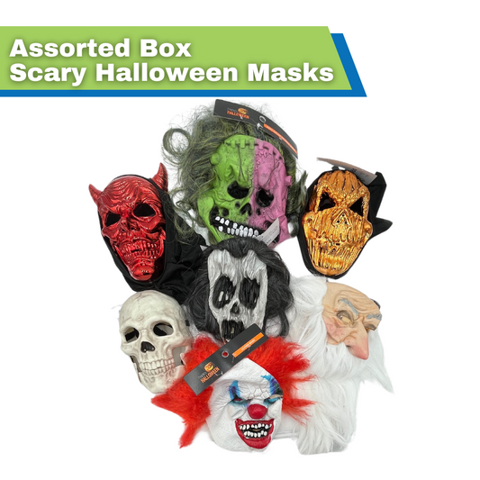 Halloween Scary Costume Masks, Assorted Box