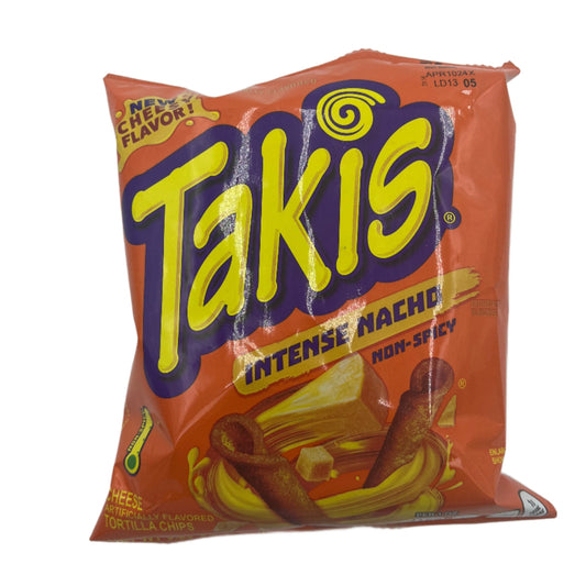 Takis Intense Nacho Cheese- 2.25 oz bag- Case of 20 bags