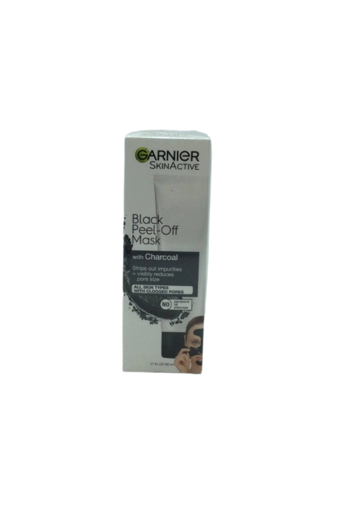 Garnier SkinActive Black Peel Off Mask with Charcoal  1.7 Fl Oz tube.  Case of 3 tubes.