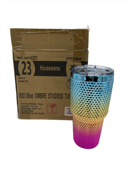 Drink Tumbler, Ombre Studded, 30 oz - Case of 2