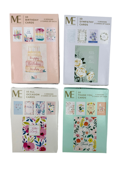 Modern Expressions Box of 10 Cards - Assorted occasions