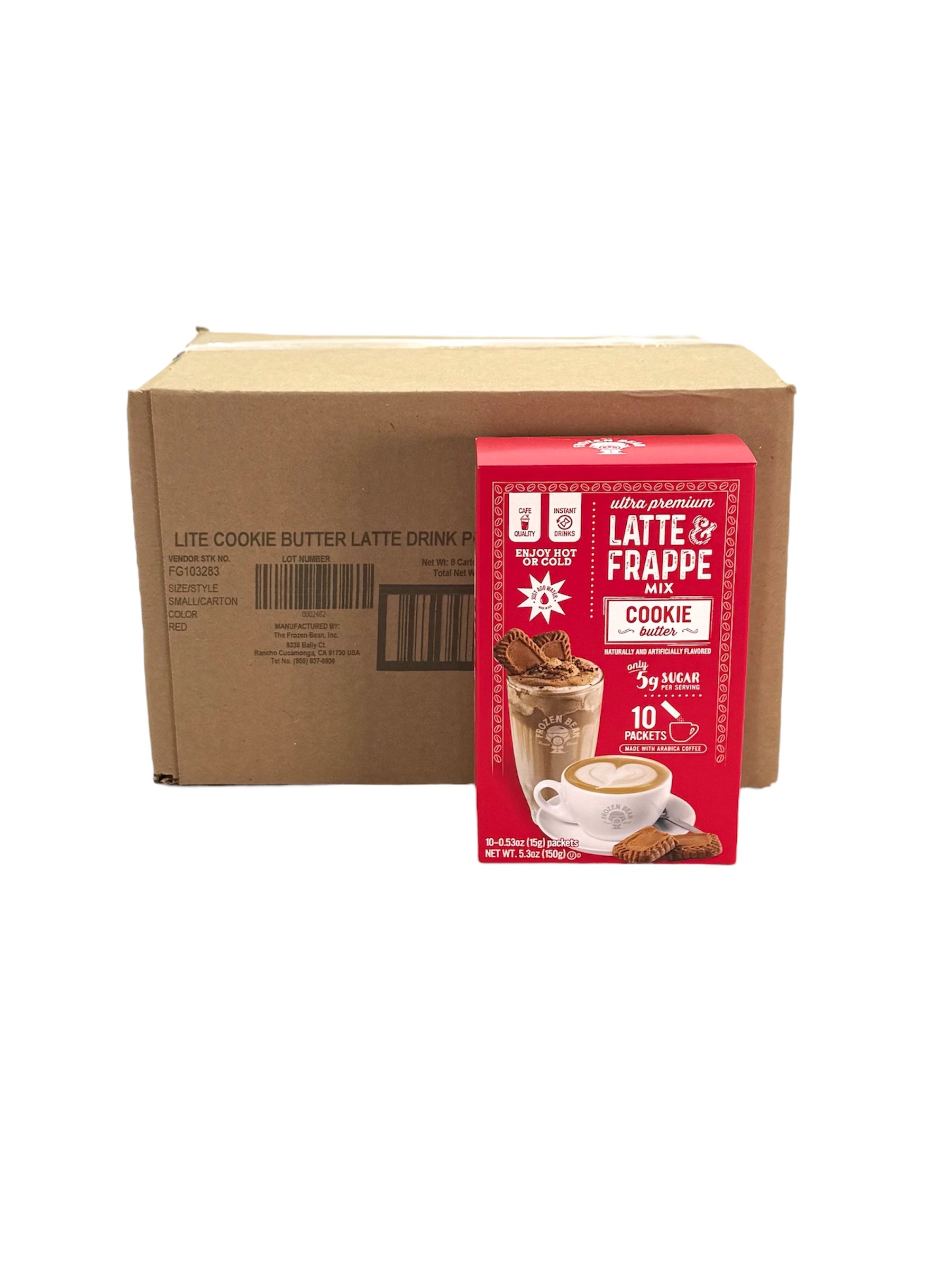Latte & Frappe Instant Drink Mix - 5.3 oz. Carton, Case of 8 Cartons.