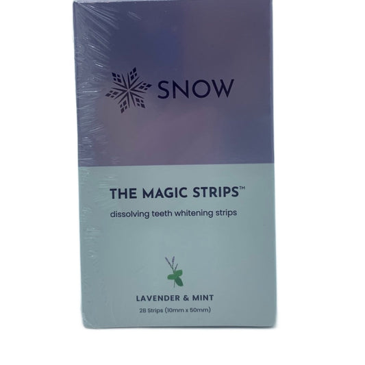 Teeth Whitening Strips, Snow Dissolving Teeth Whitening Strips- Lavender & Mint Flavored- Box of 28 strips