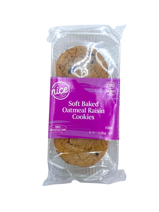 Oatmeal Raisin Cookies: 7 oz package - 8 packages per Case