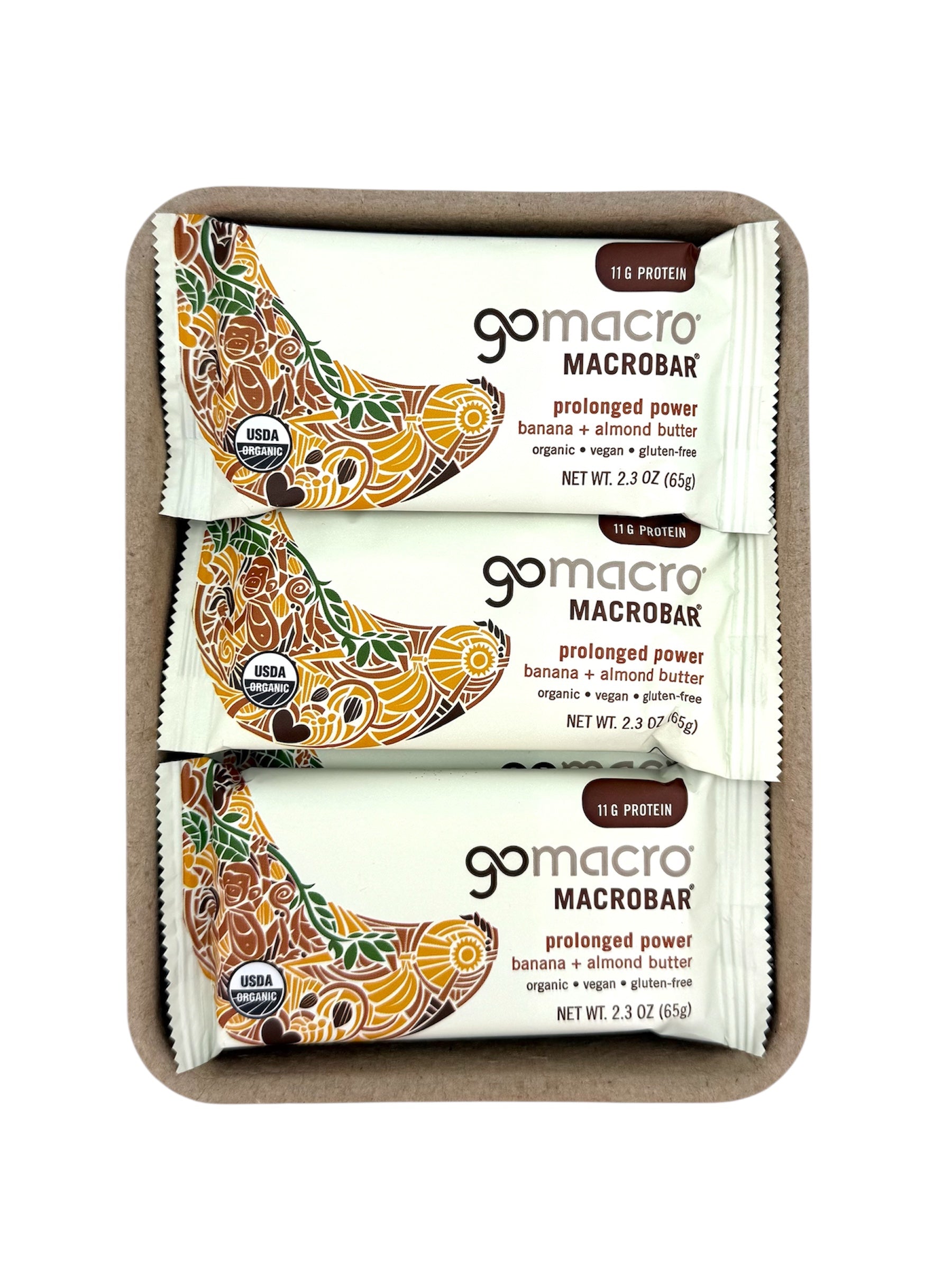 Protein Bar.  GoMacro Brand.  Pack of 12 bars.
